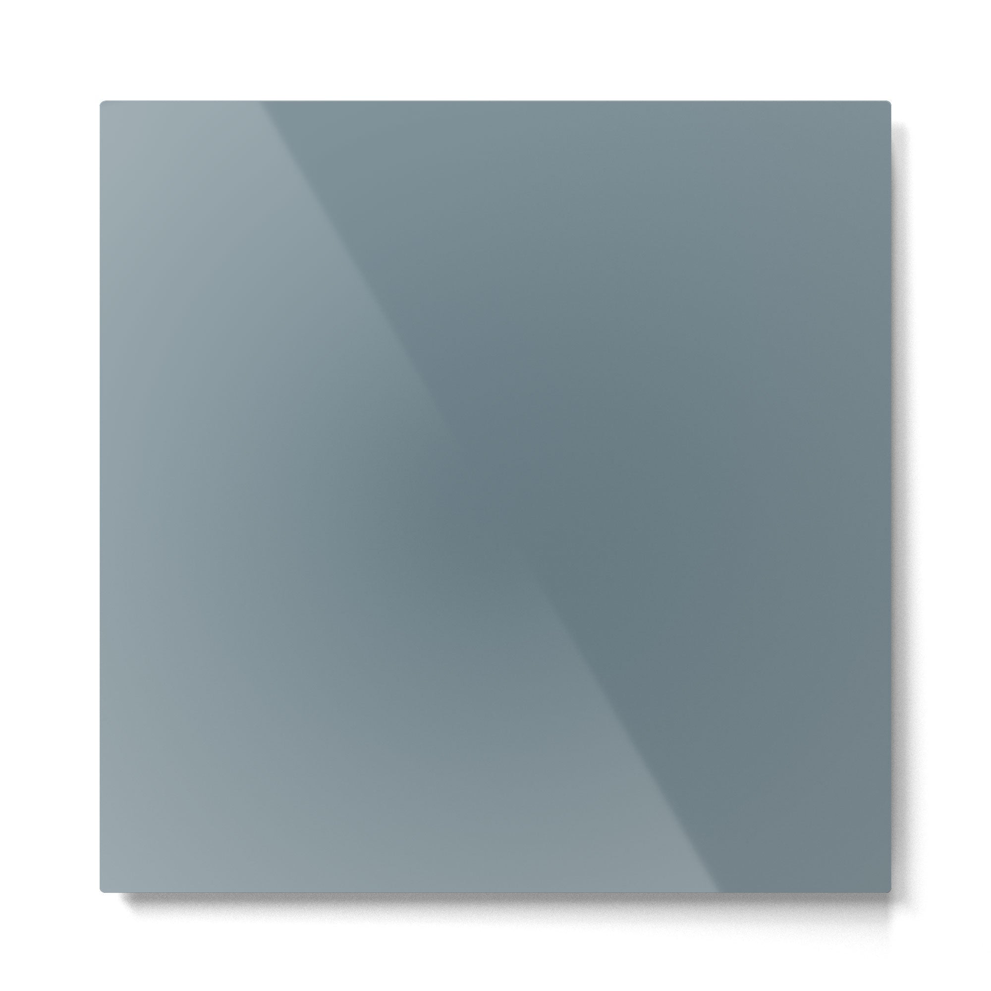 Medium Neutral Blue Gray Solid  Metal Print | TeksDecor