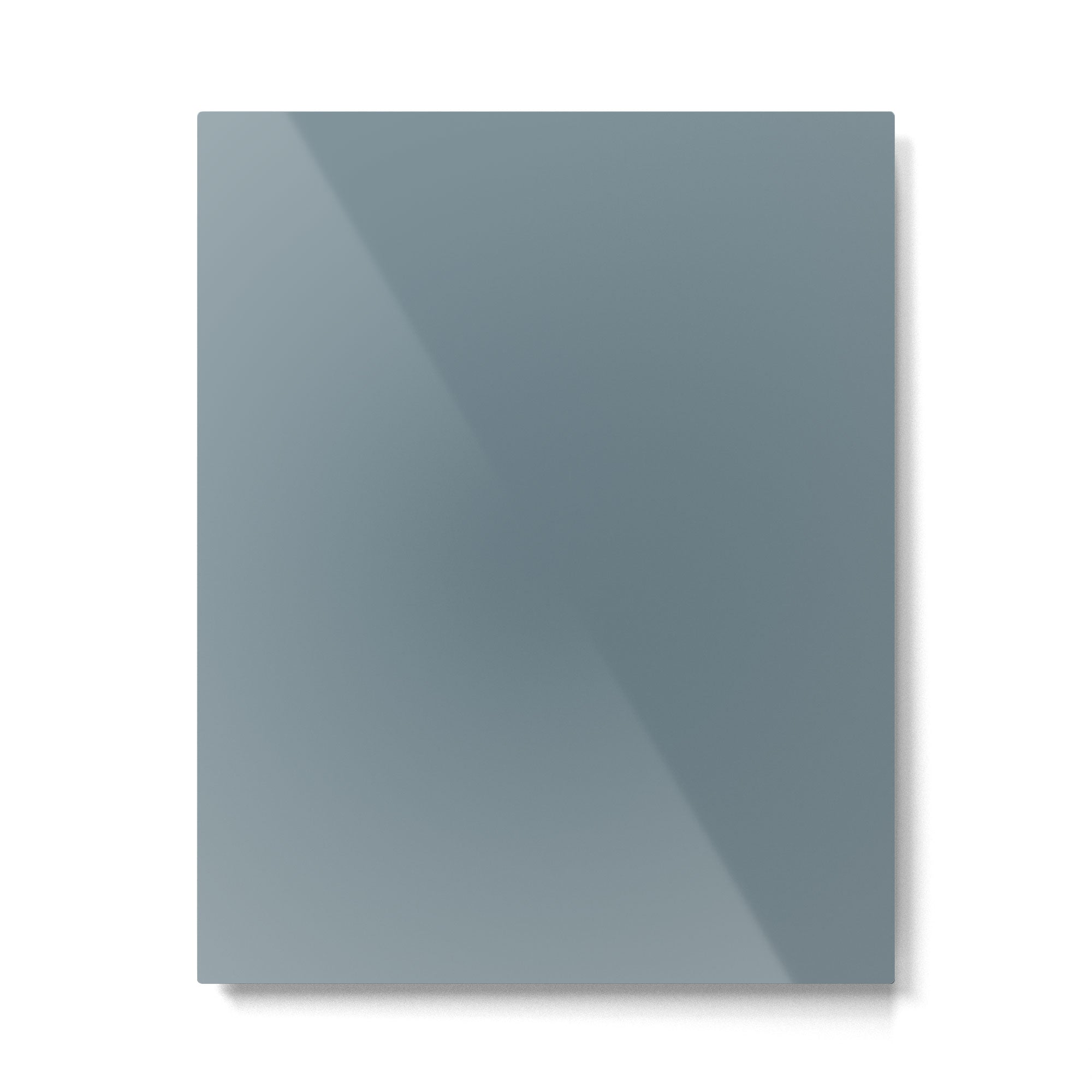 Medium Neutral Blue Gray Solid  Metal Print | TeksDecor