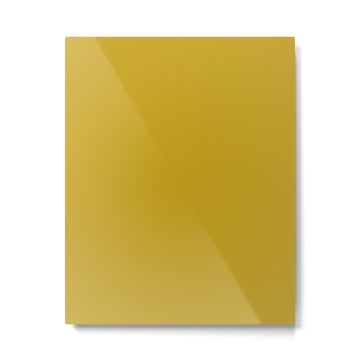 Mid Century Mod Mustard Yellow Solid Metal Print | TeksDecor