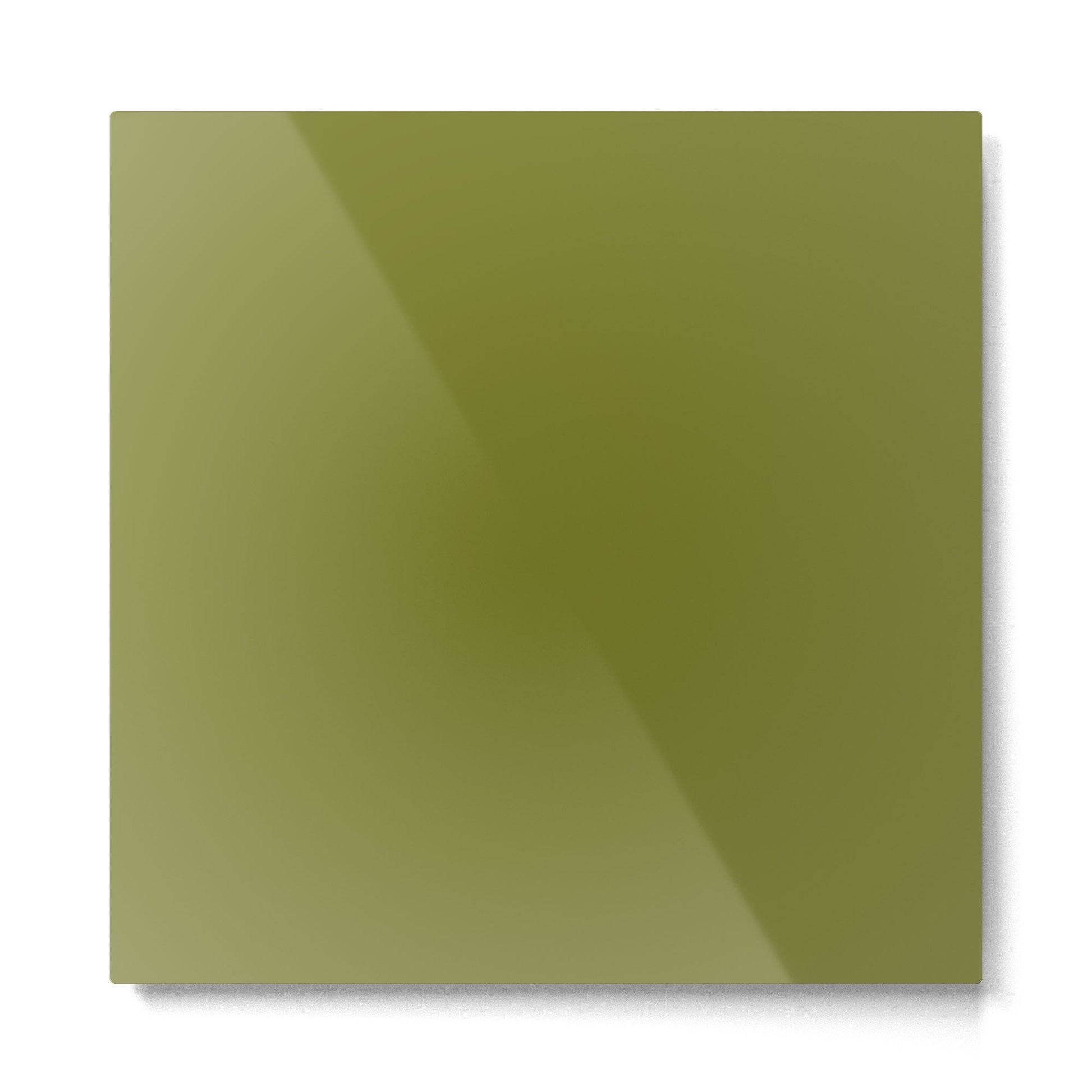Mid Century Mod Olive Avocado Green Solid Colour  Metal Print | TeksDecor
