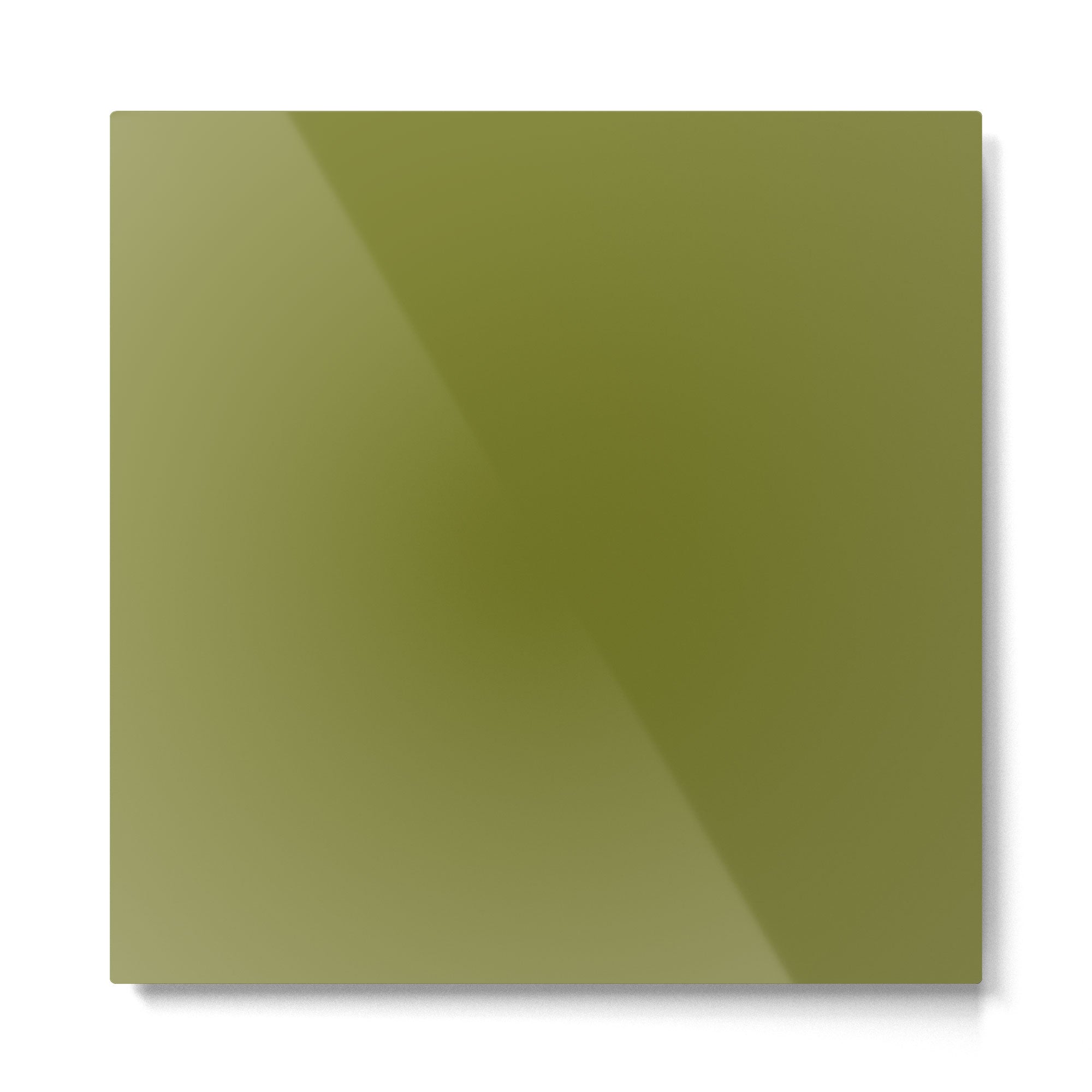 Mid Century Mod Olive Avocado Green Solid Colour  Metal Print | TeksDecor