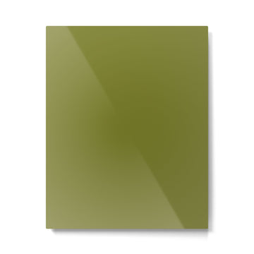 Mid Century Mod Olive Avocado Green Solid Colour  Metal Print | TeksDecor