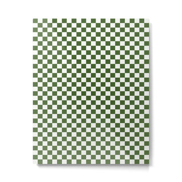 Mini Mini Check Pattern in Green  Metal Print | TeksDecor
