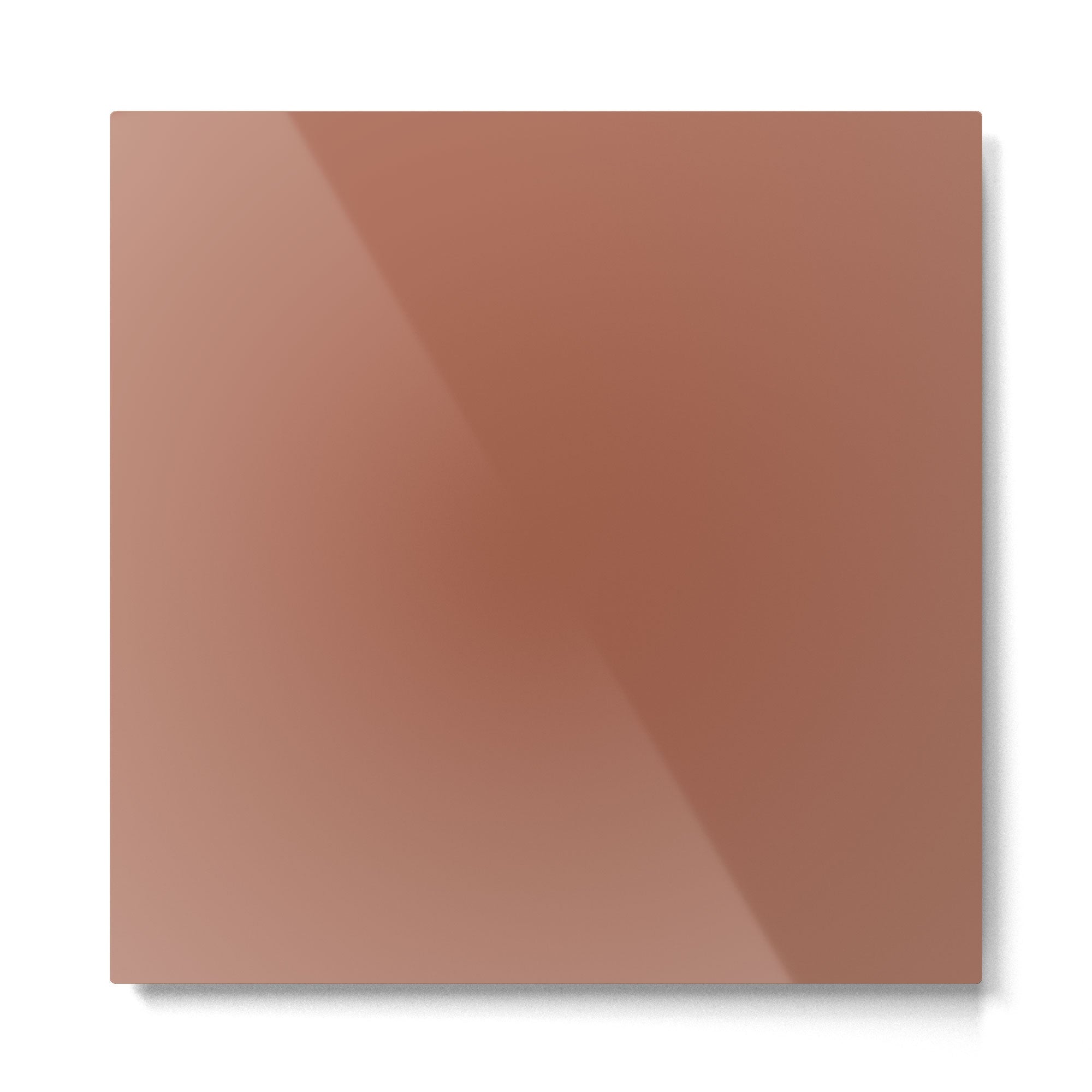 Muted Auburn Terracotta Clay Solid  Metal Print | TeksDecor
