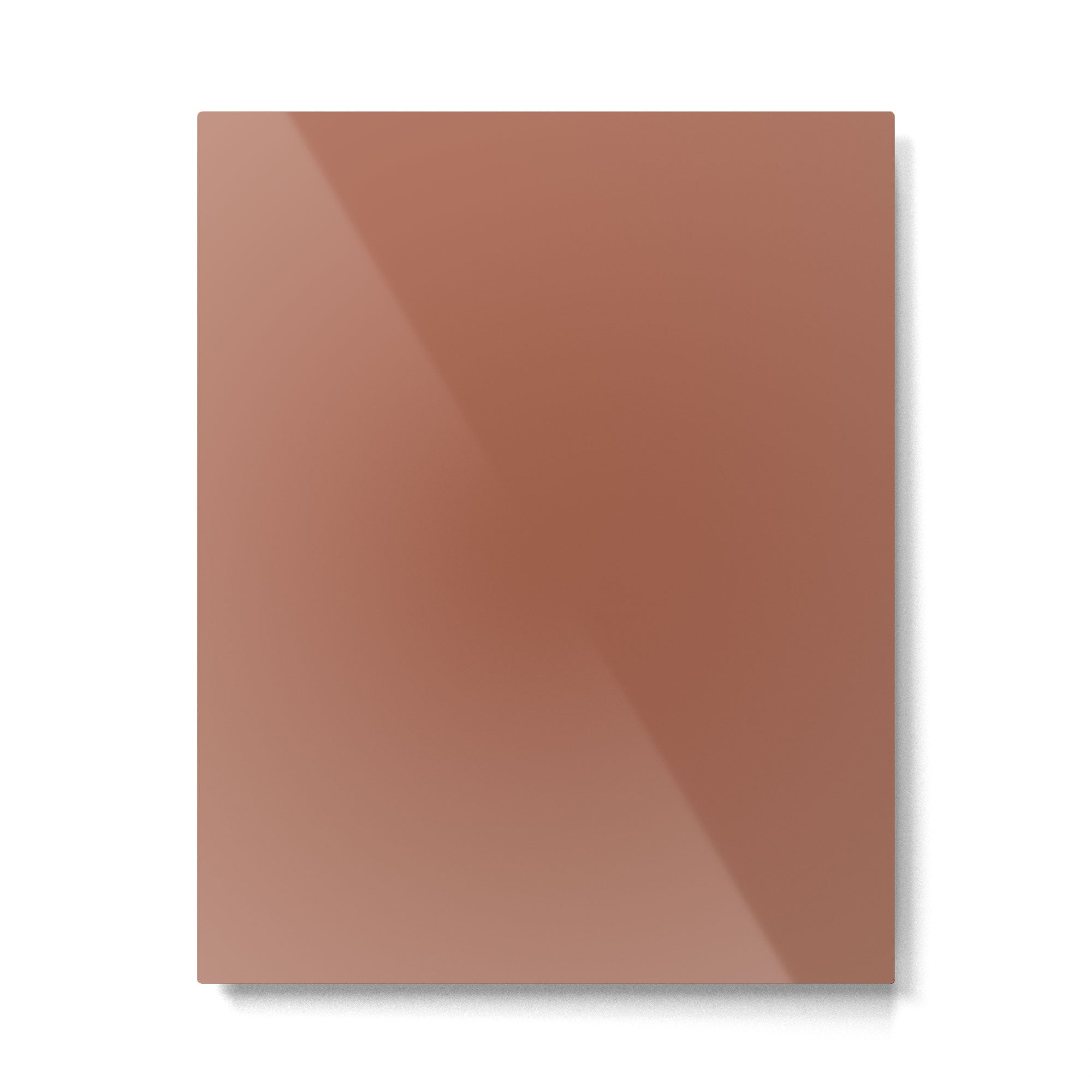 Muted Auburn Terracotta Clay Solid  Metal Print | TeksDecor