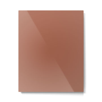 Muted Auburn Terracotta Clay Solid  Metal Print | TeksDecor