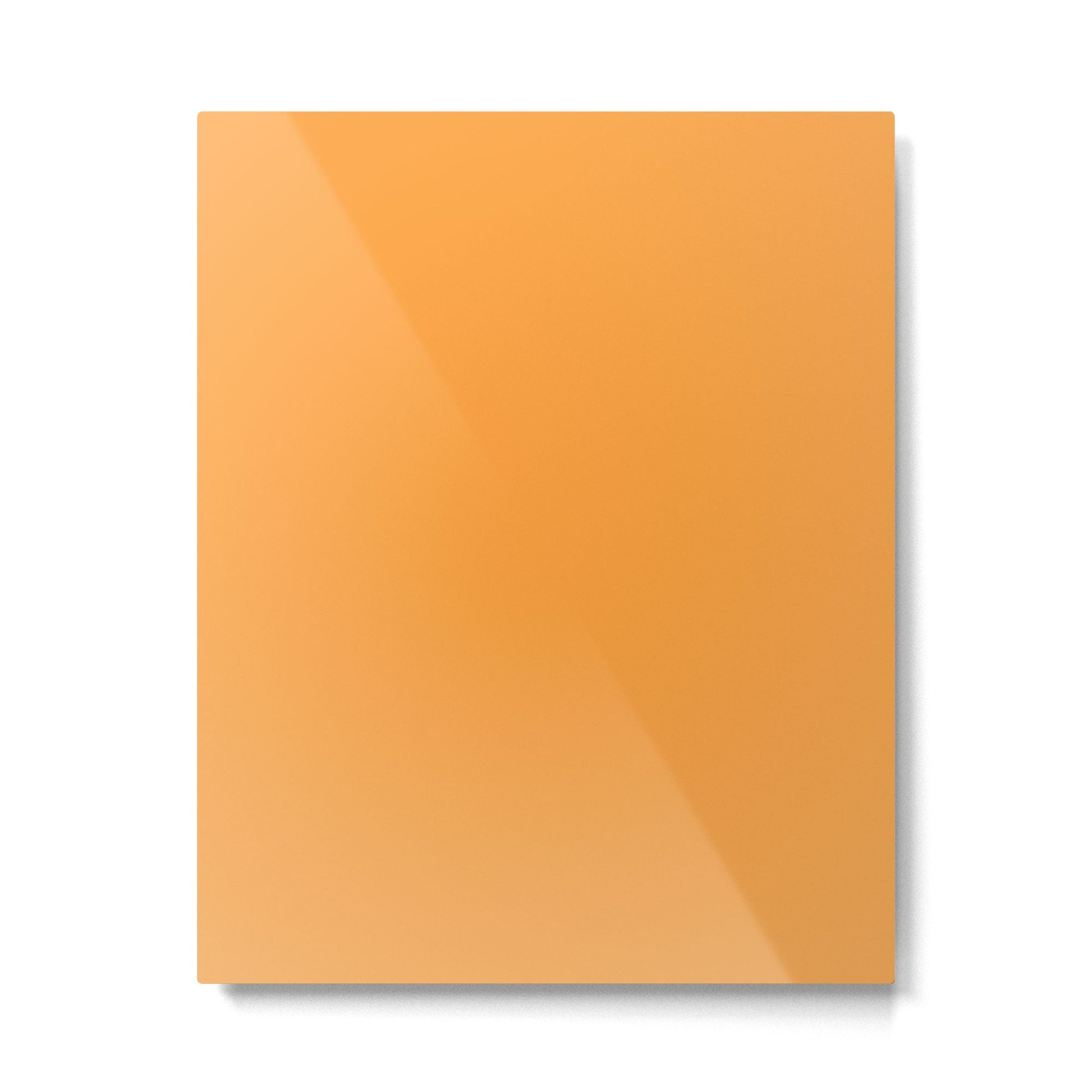 Orange Marigold Solid Colour Metal Print | TeksDecor
