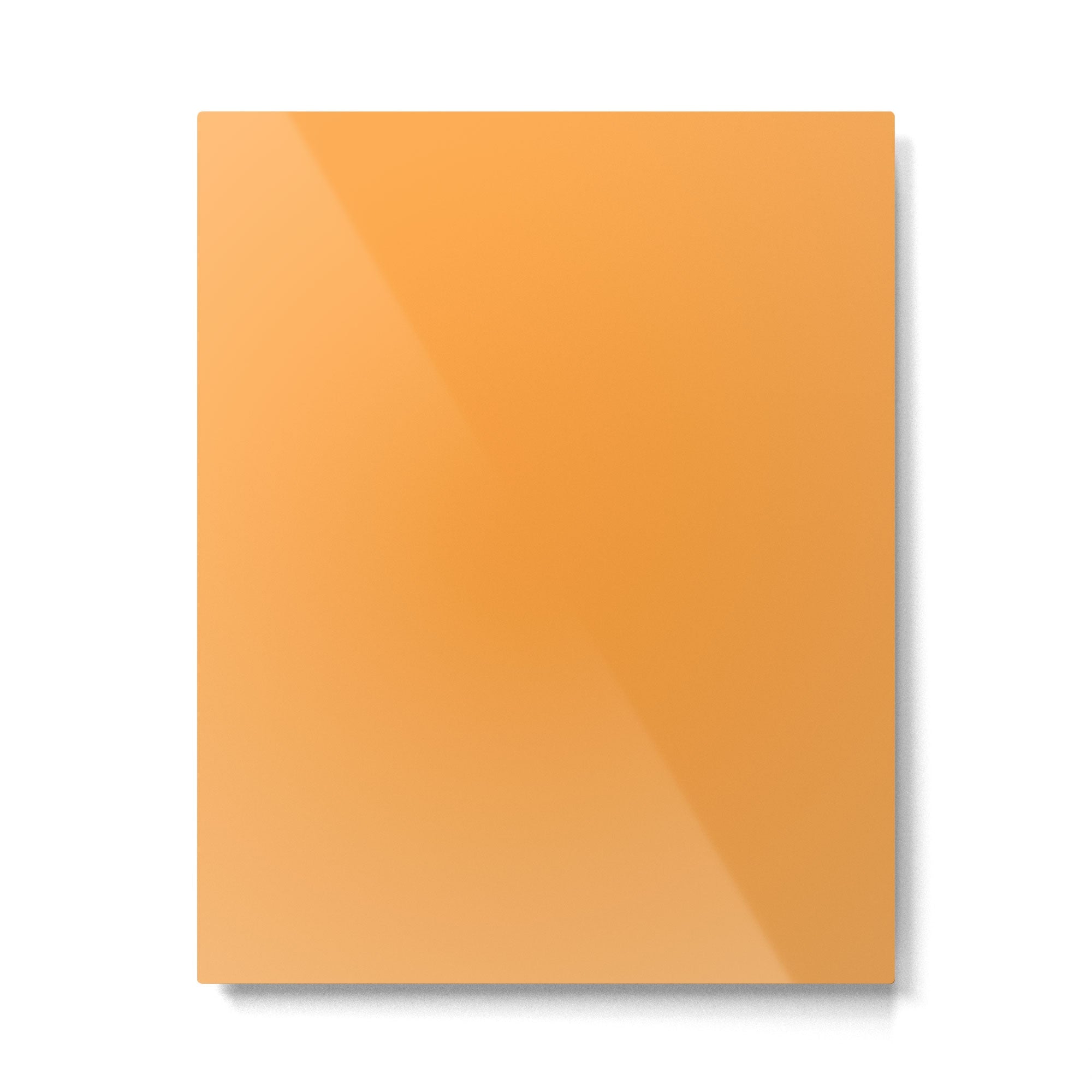 Orange Marigold Solid Colour Metal Print | TeksDecor