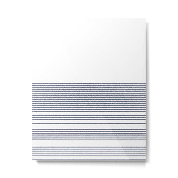 Organic Stripes in Navy Blue and White Metal Print | TeksDecor