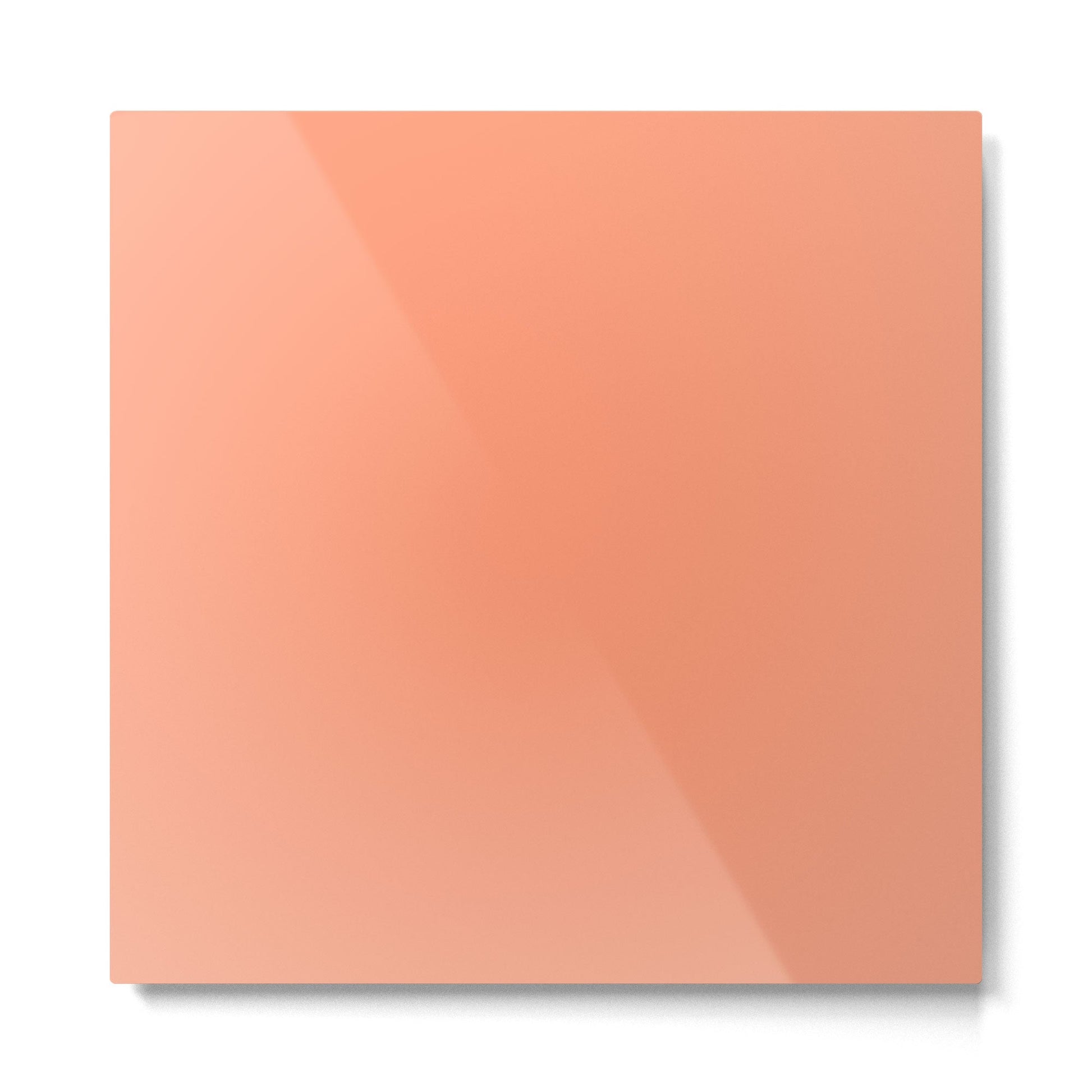 Peachy Salmon Peach Solid Colour Metal Print | TeksDecor
