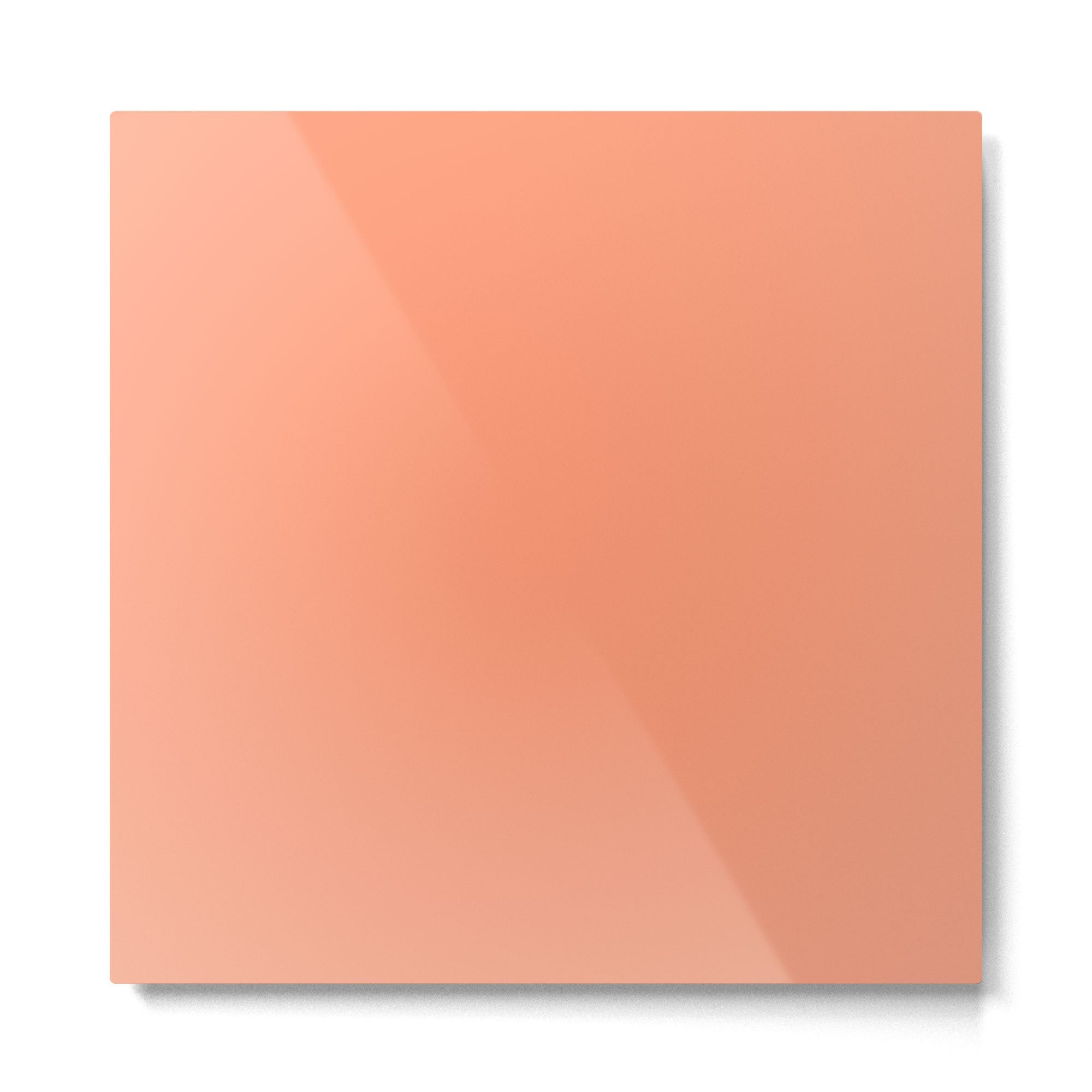 Peachy Salmon Peach Solid Colour Metal Print | TeksDecor