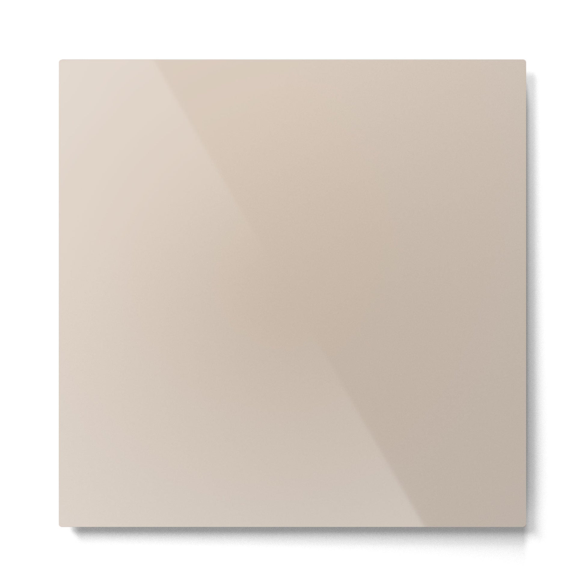 Putty Colour Solid Metal Print | TeksDecor