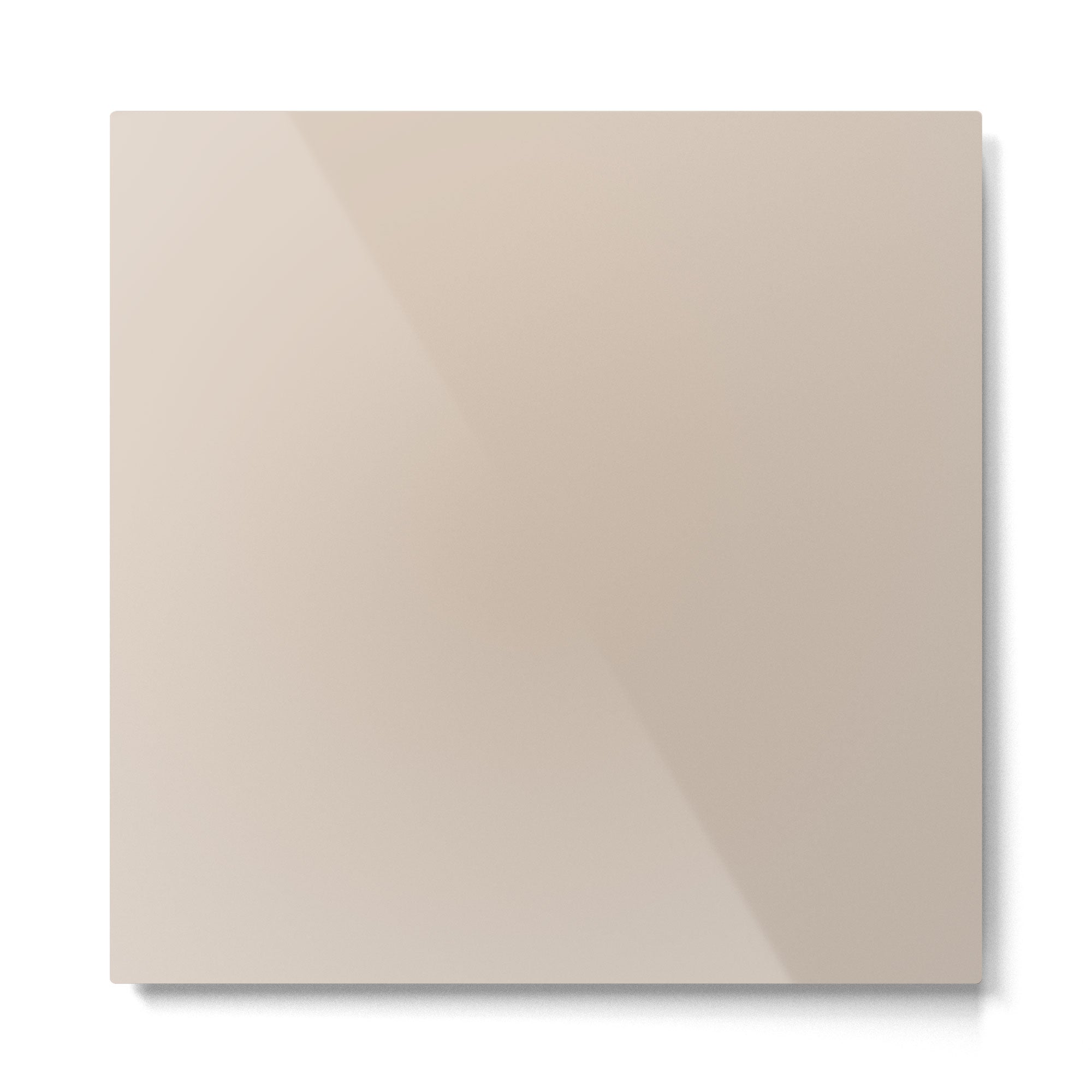 Putty Colour Solid Metal Print | TeksDecor