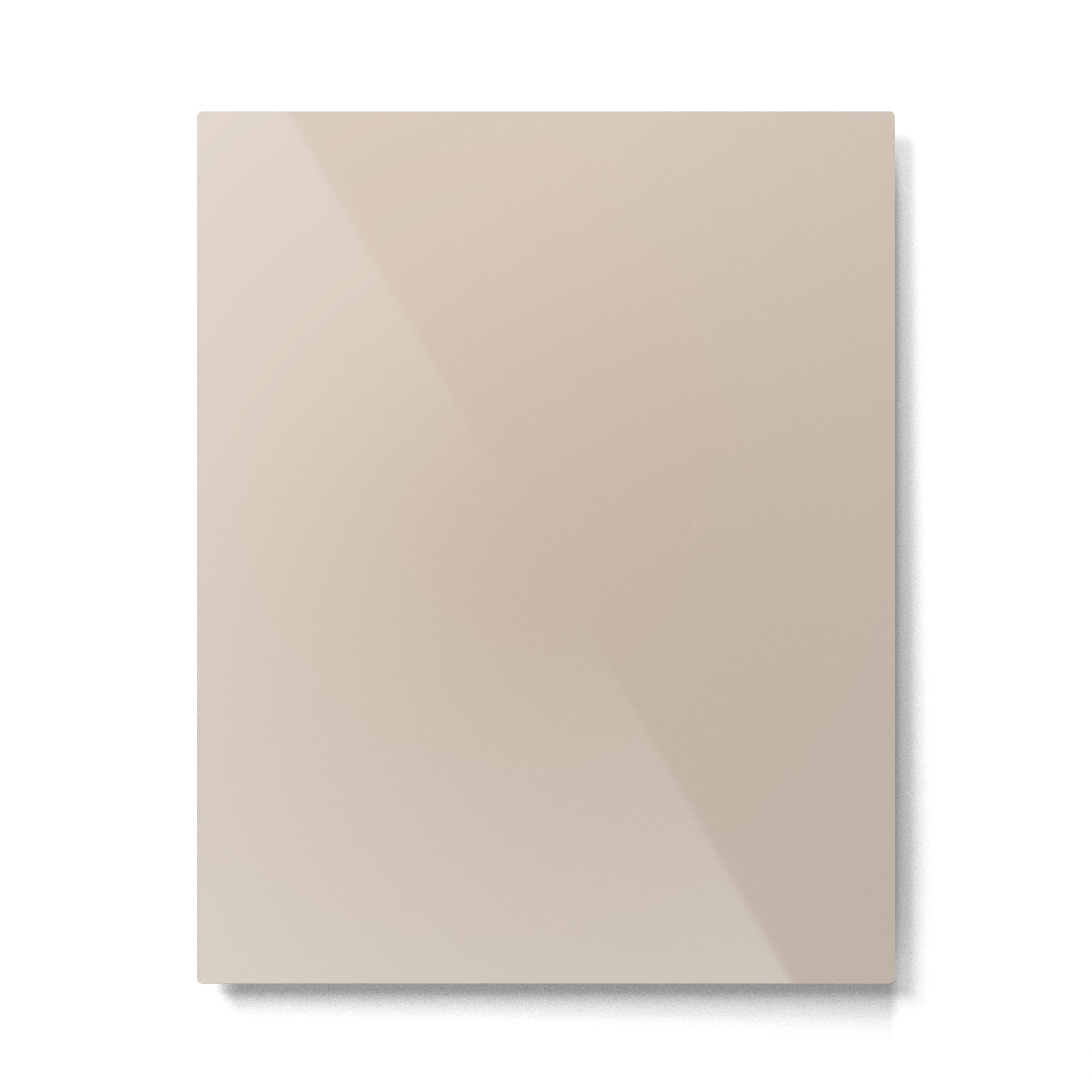 Putty Colour Solid Metal Print | TeksDecor