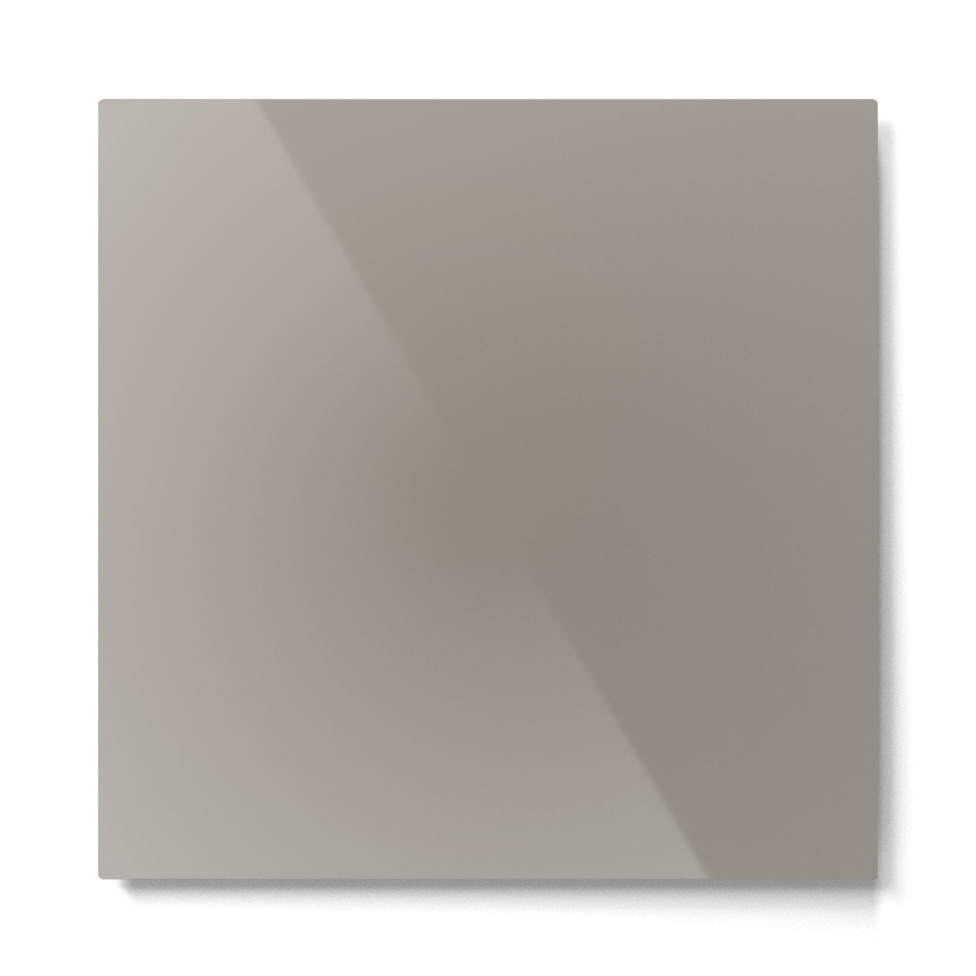 Retro Taupe Mushroom Gray Solid Metal Print | TeksDecor