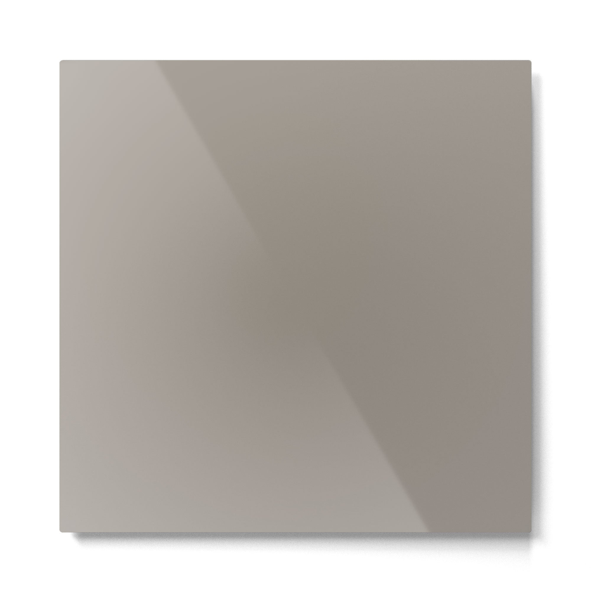 Retro Taupe Mushroom Gray Solid Metal Print | TeksDecor
