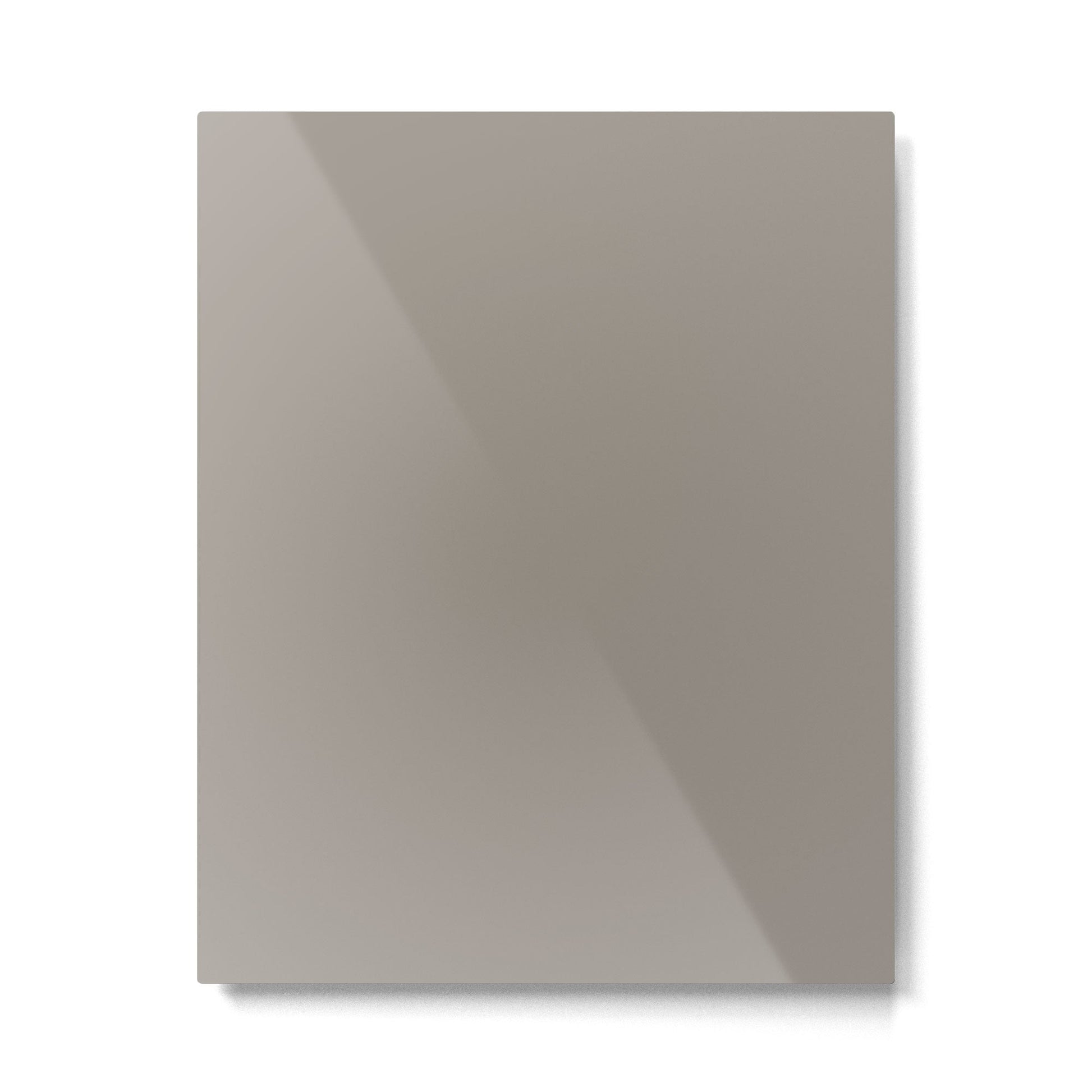 Retro Taupe Mushroom Gray Solid Metal Print | TeksDecor