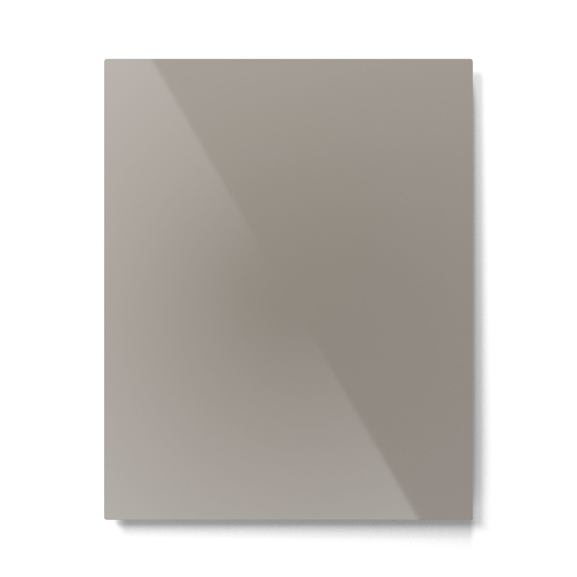Retro Taupe Mushroom Gray Solid Metal Print | TeksDecor