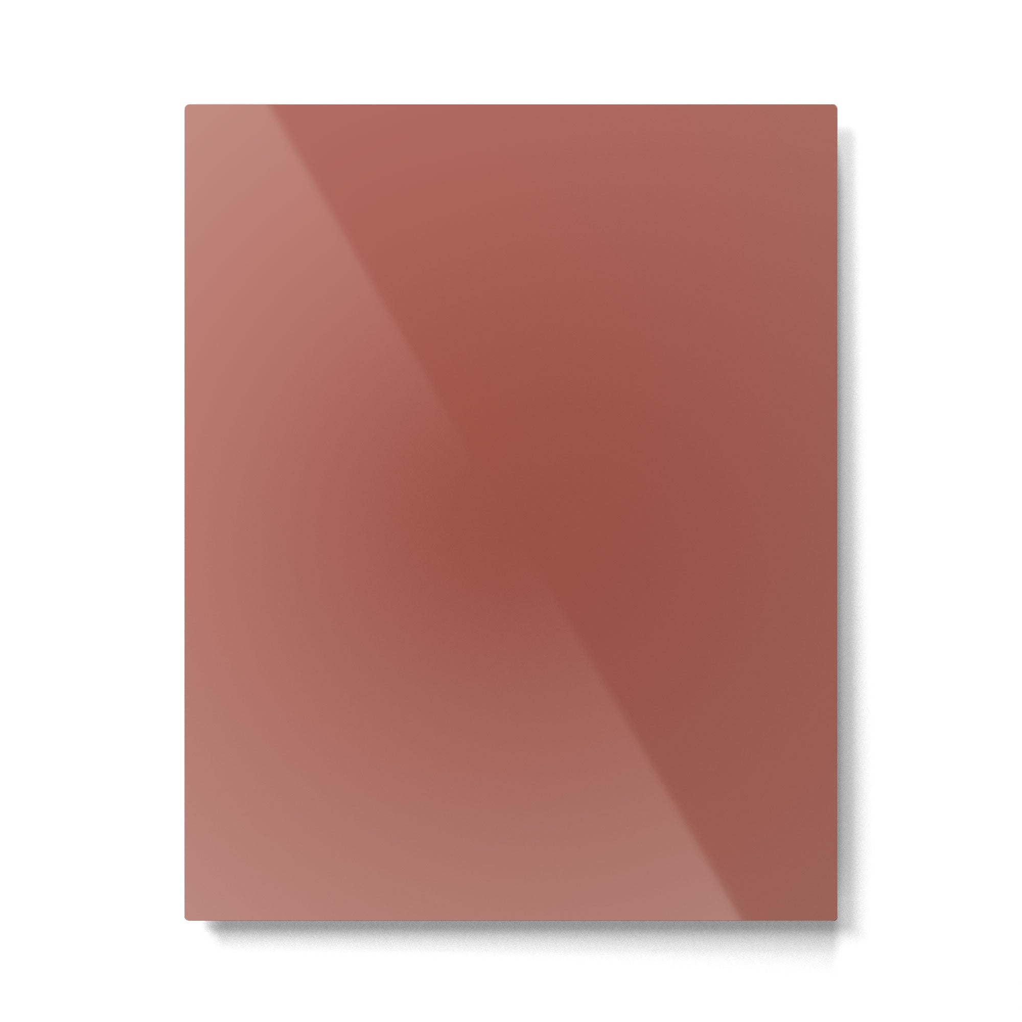 Rich Warm Burnt Sienna Adobe Clay Earth Tone Solid  Metal Print | TeksDecor