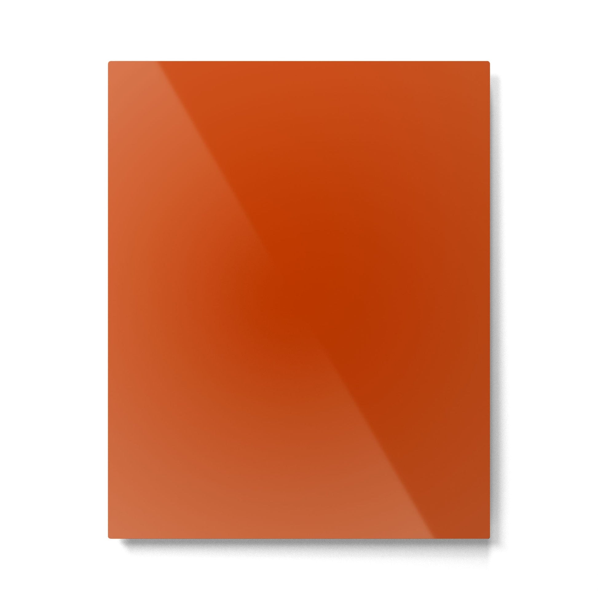 Rusty Burnt Orange Solid Rich Rust Colour Metal Print | TeksDecor
