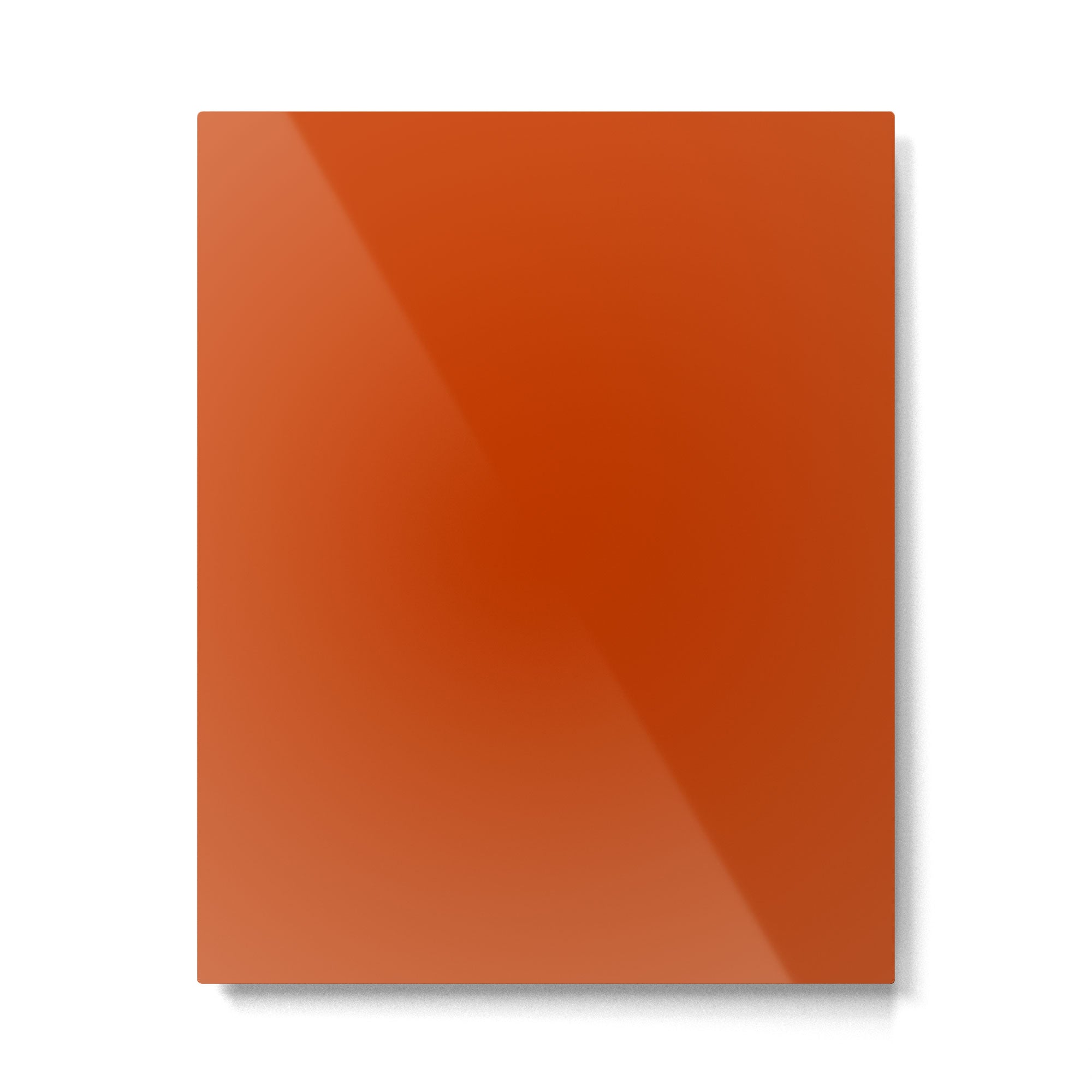 Rusty Burnt Orange Solid Rich Rust Colour Metal Print | TeksDecor