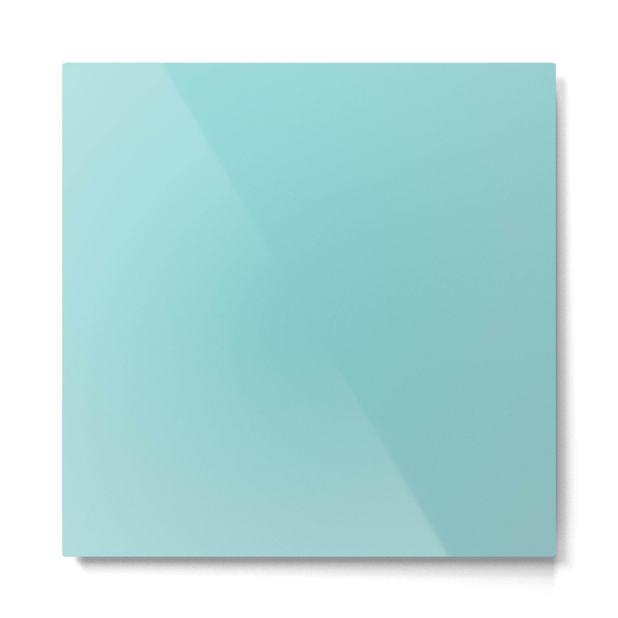 Serene Aqua Blue Solid Color Metal Print | TeksDecor