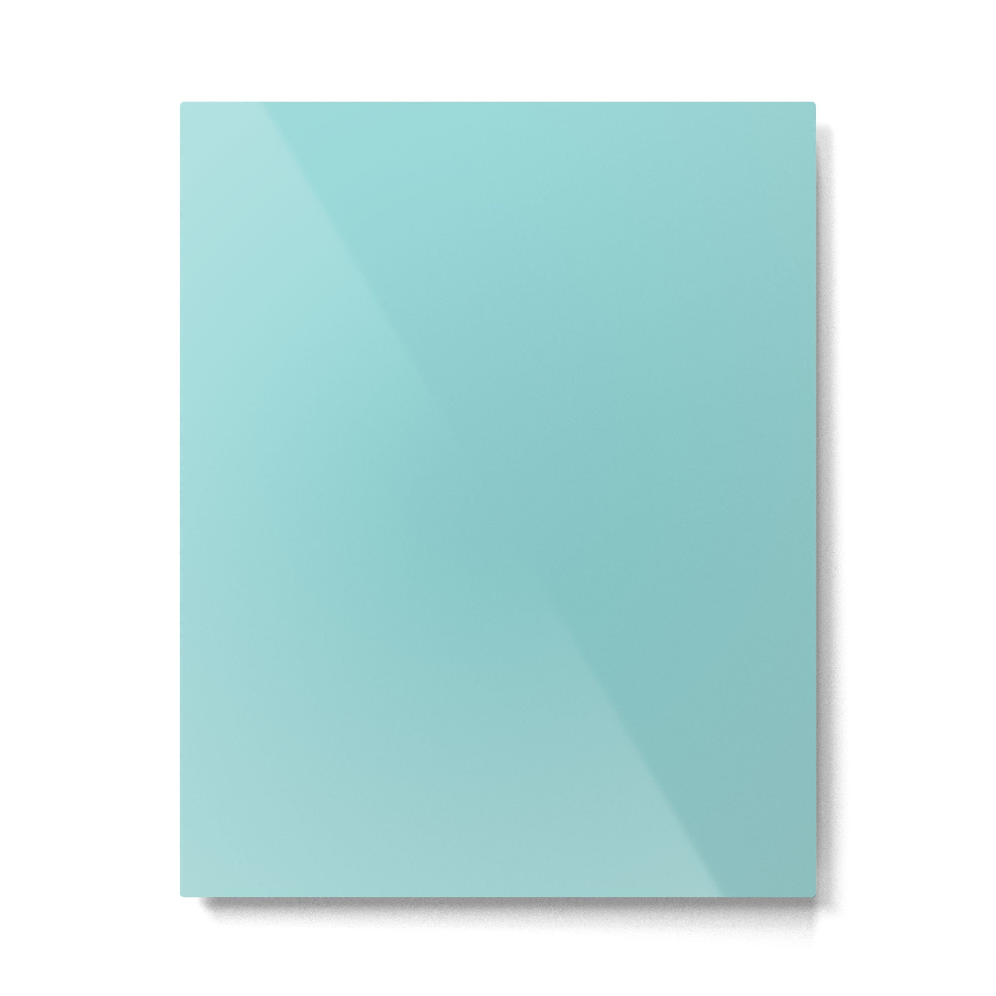 Serene Aqua Blue Solid Color Metal Print | TeksDecor