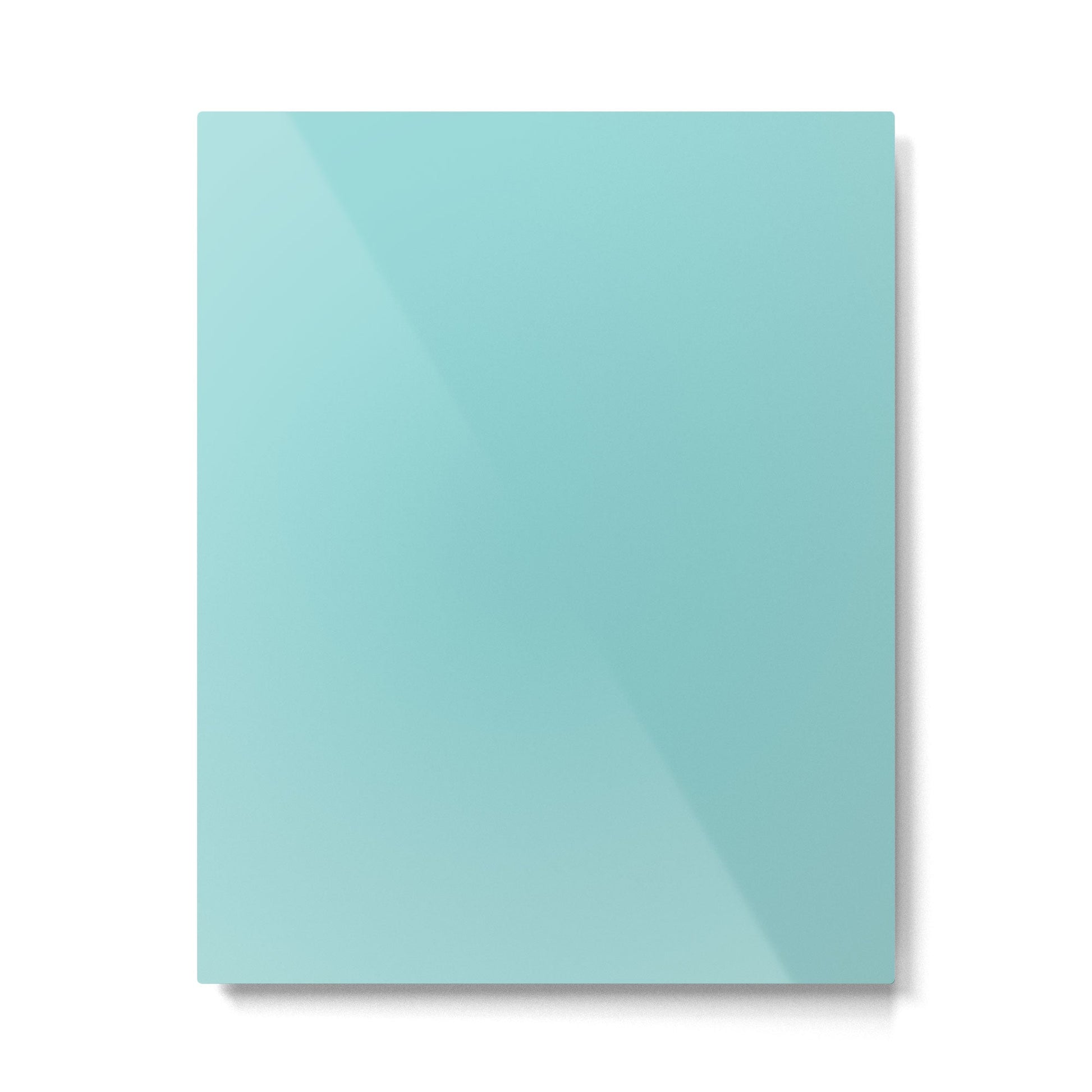 Serene Aqua Blue Solid Color Metal Print | TeksDecor