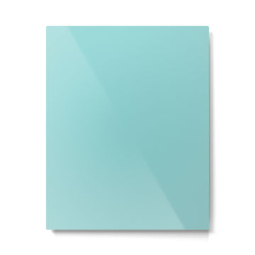 Serene Aqua Blue Solid Color Metal Print | TeksDecor
