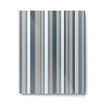 Vertical Stripes in Neutral Blue Gray Shades Metal Print | TeksDecor
