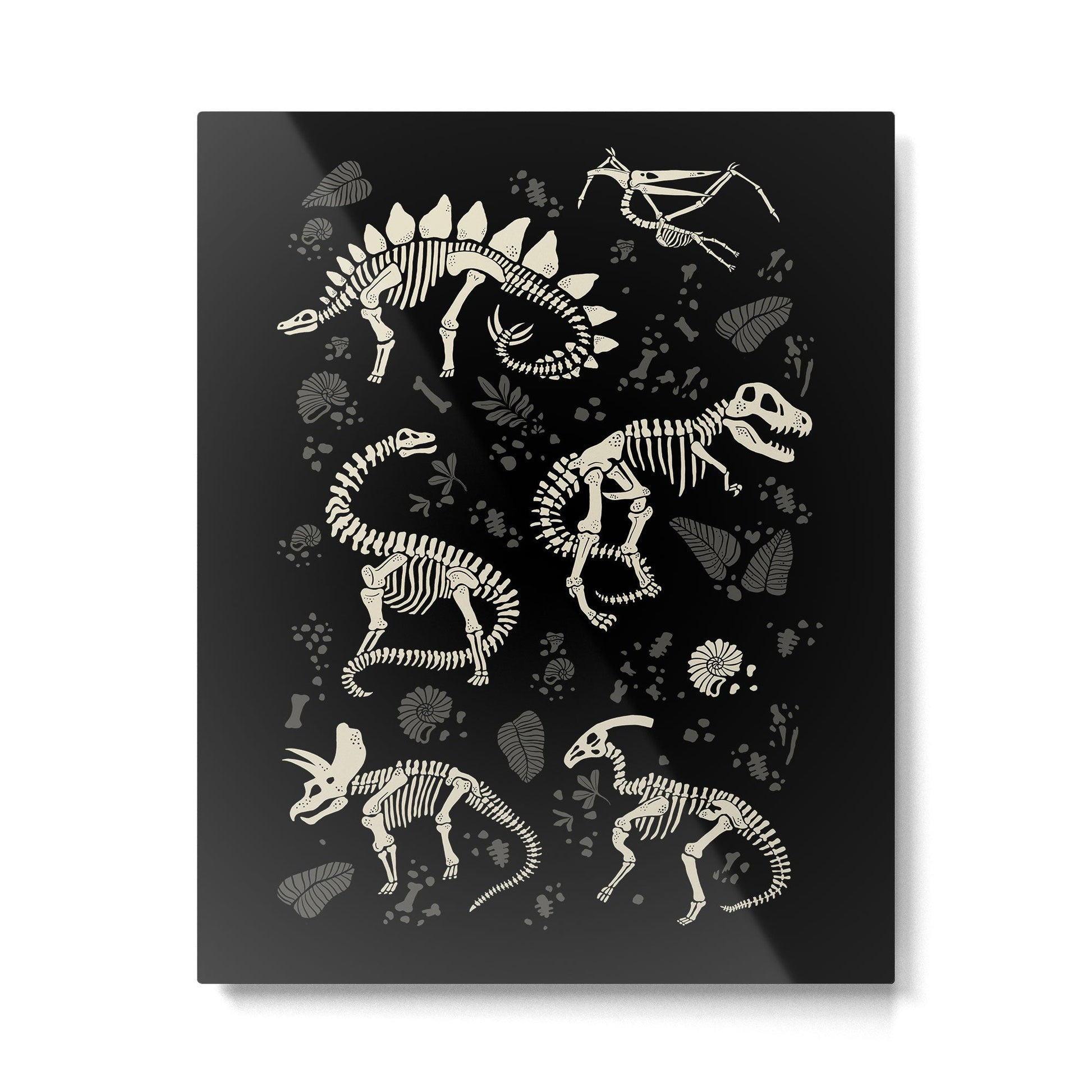 Excavated Dinosaur Fossils Metal Print | TeksDecor