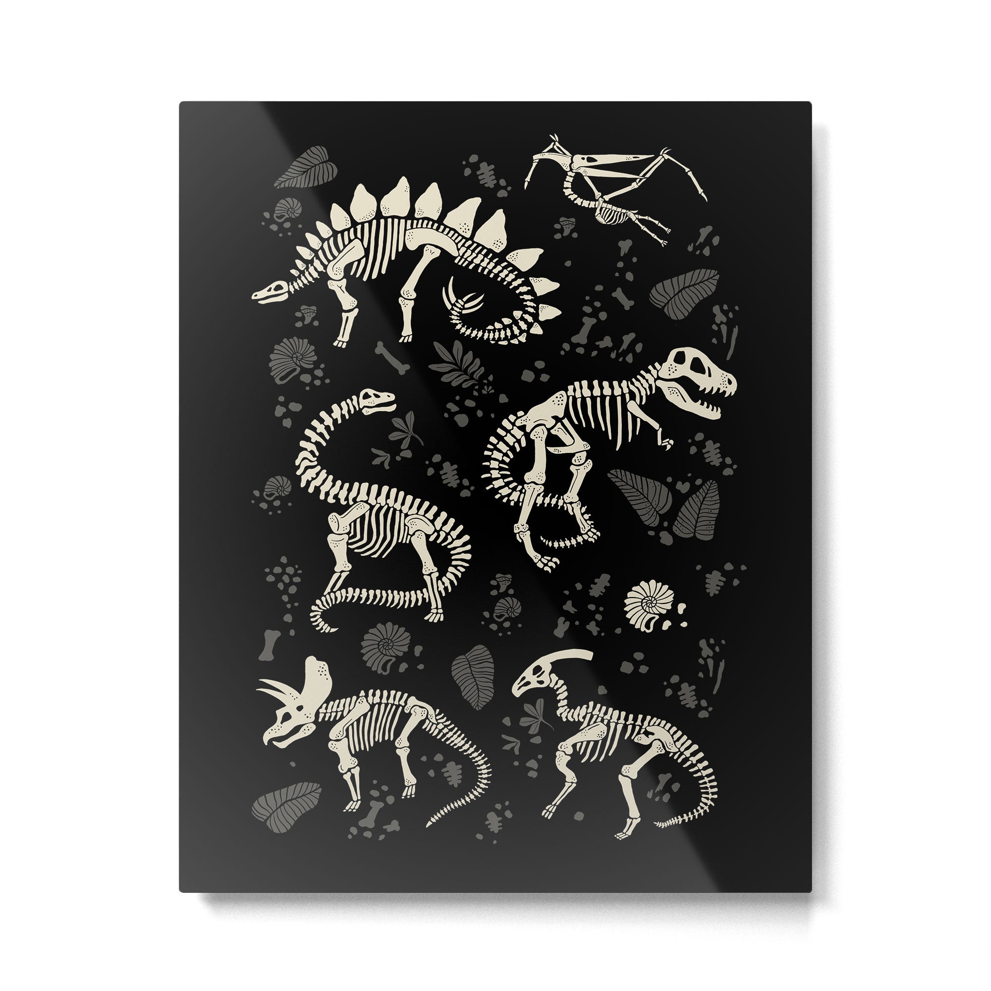 Excavated Dinosaur Fossils Metal Print | TeksDecor