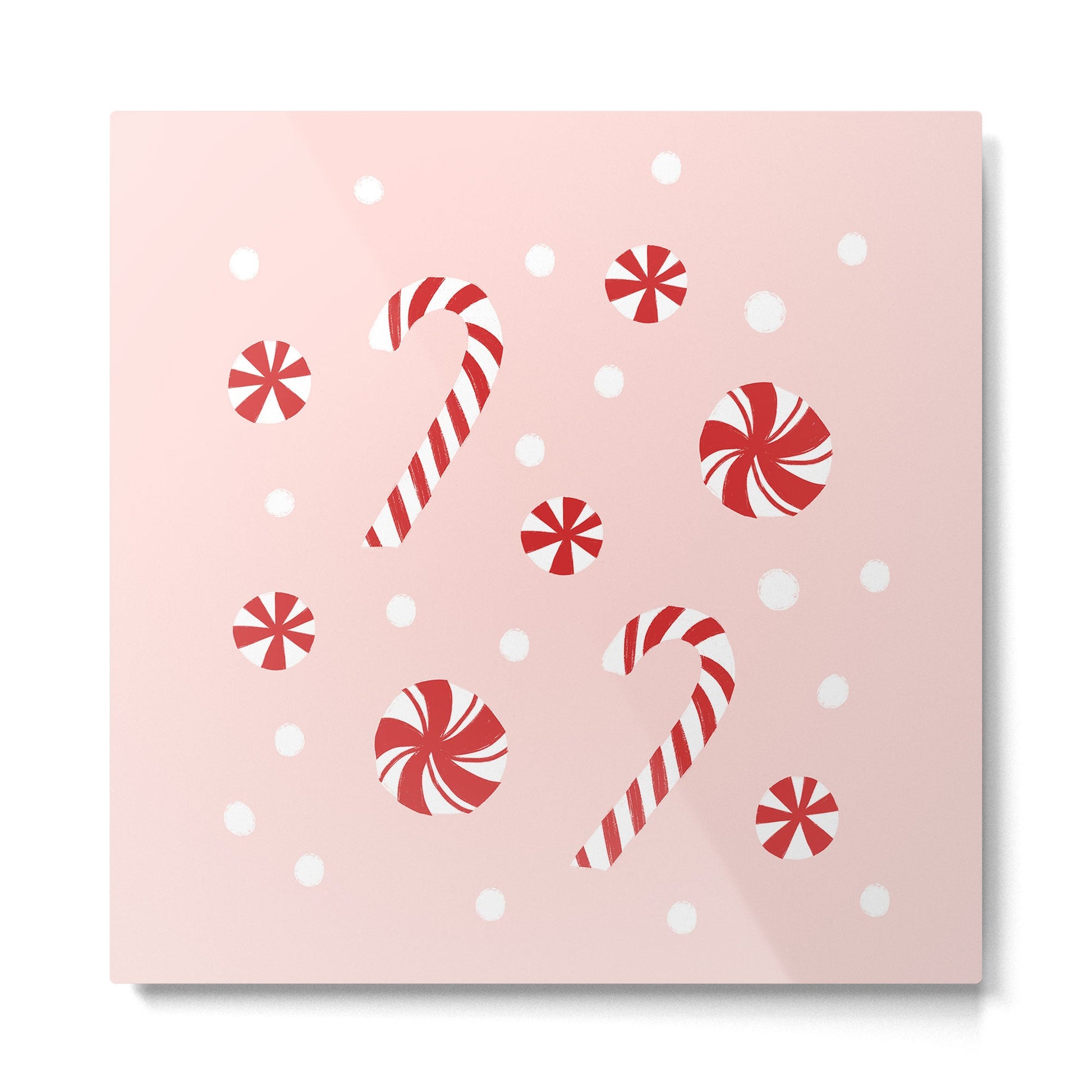 Peppermint Christmas Metal Print | TeksDecor
