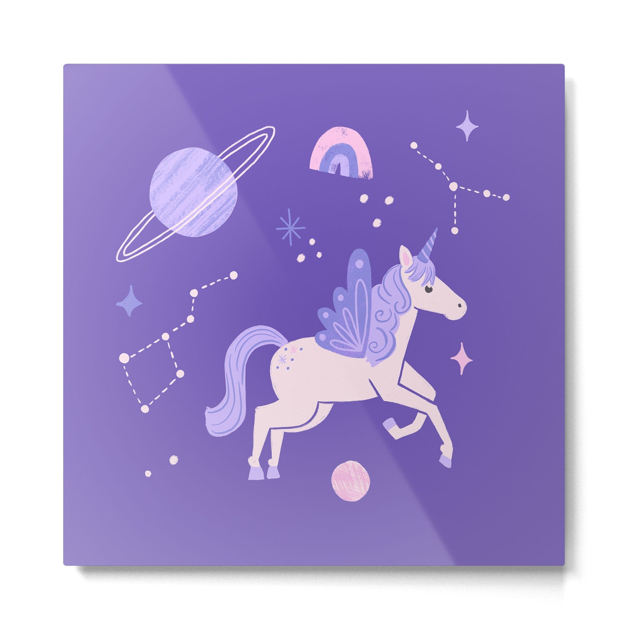 Space Unicorns Metal Print | TeksDecor