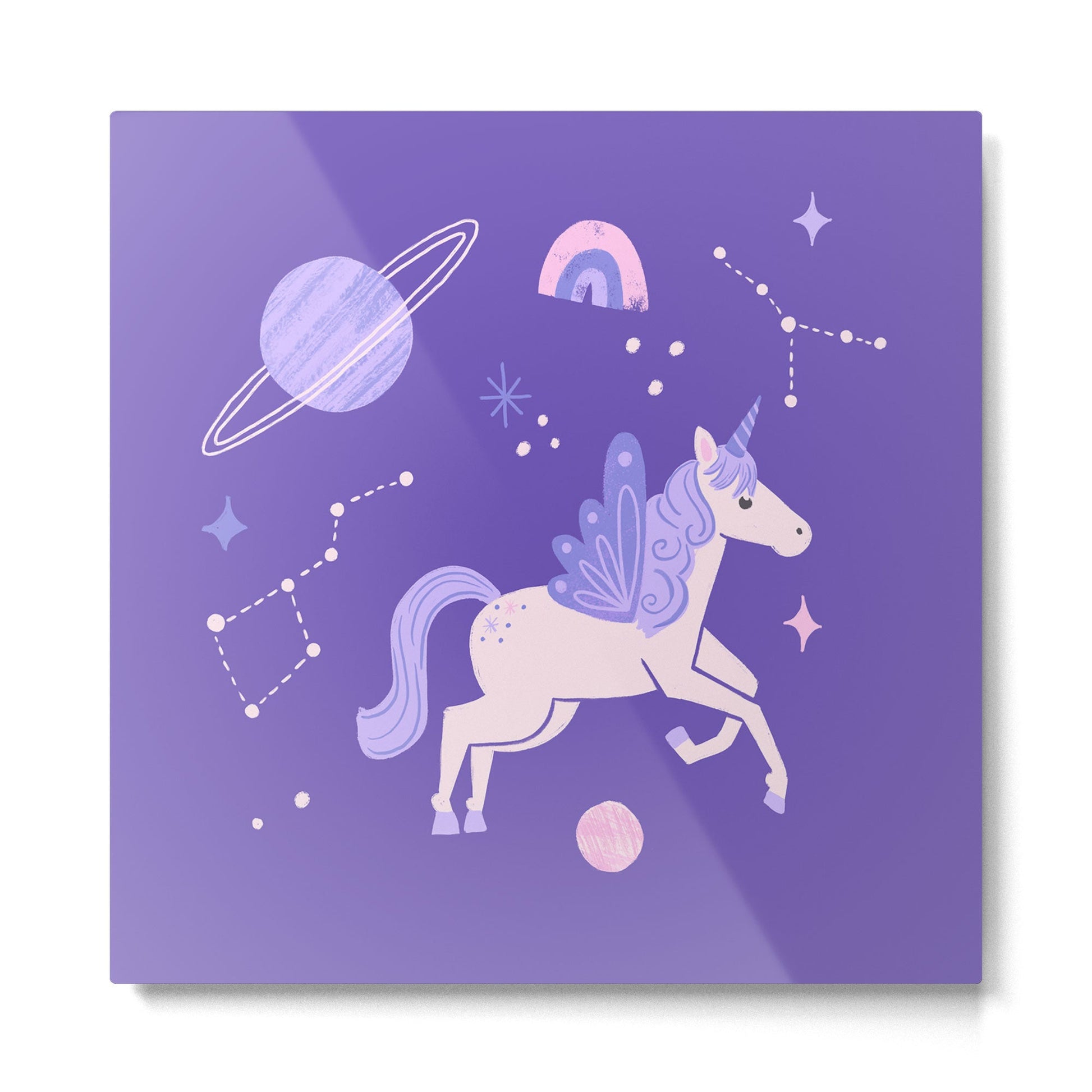 Space Unicorns Metal Print | TeksDecor