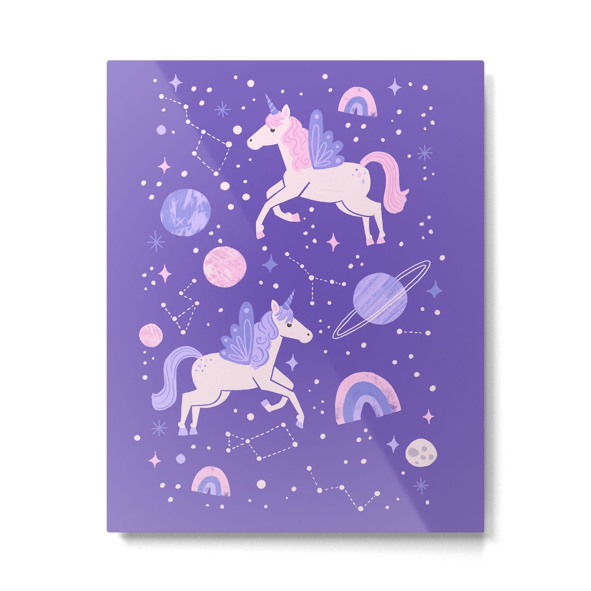 Space Unicorns Metal Print | TeksDecor