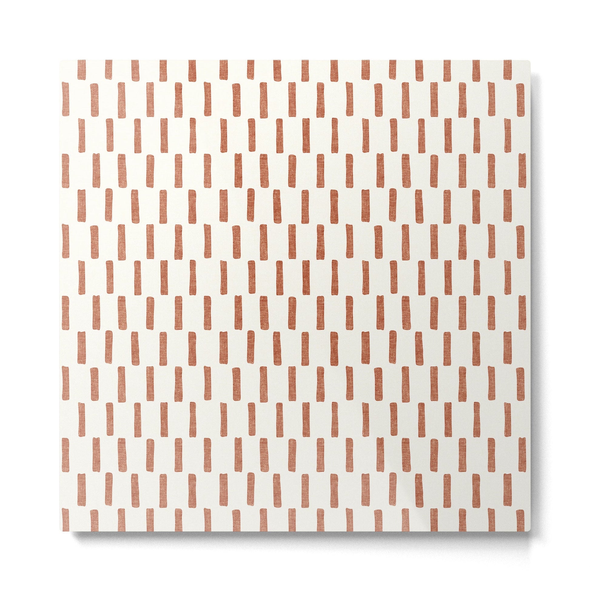 block print dash - terra cotta Metal Print | TeksDecor