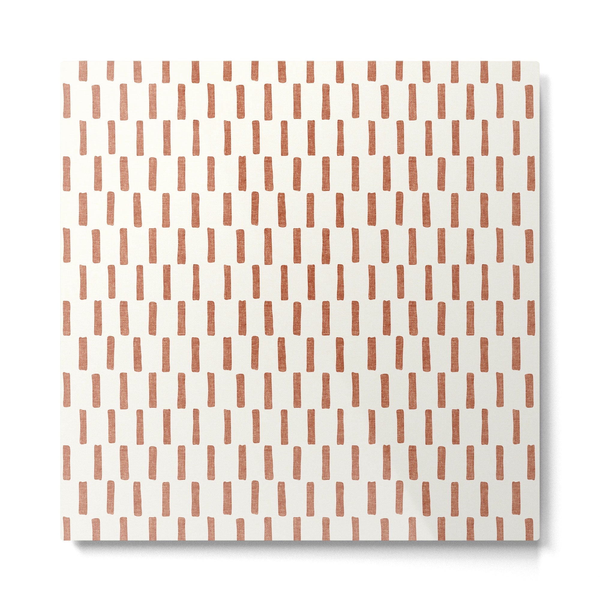 block print dash - terra cotta Metal Print | TeksDecor