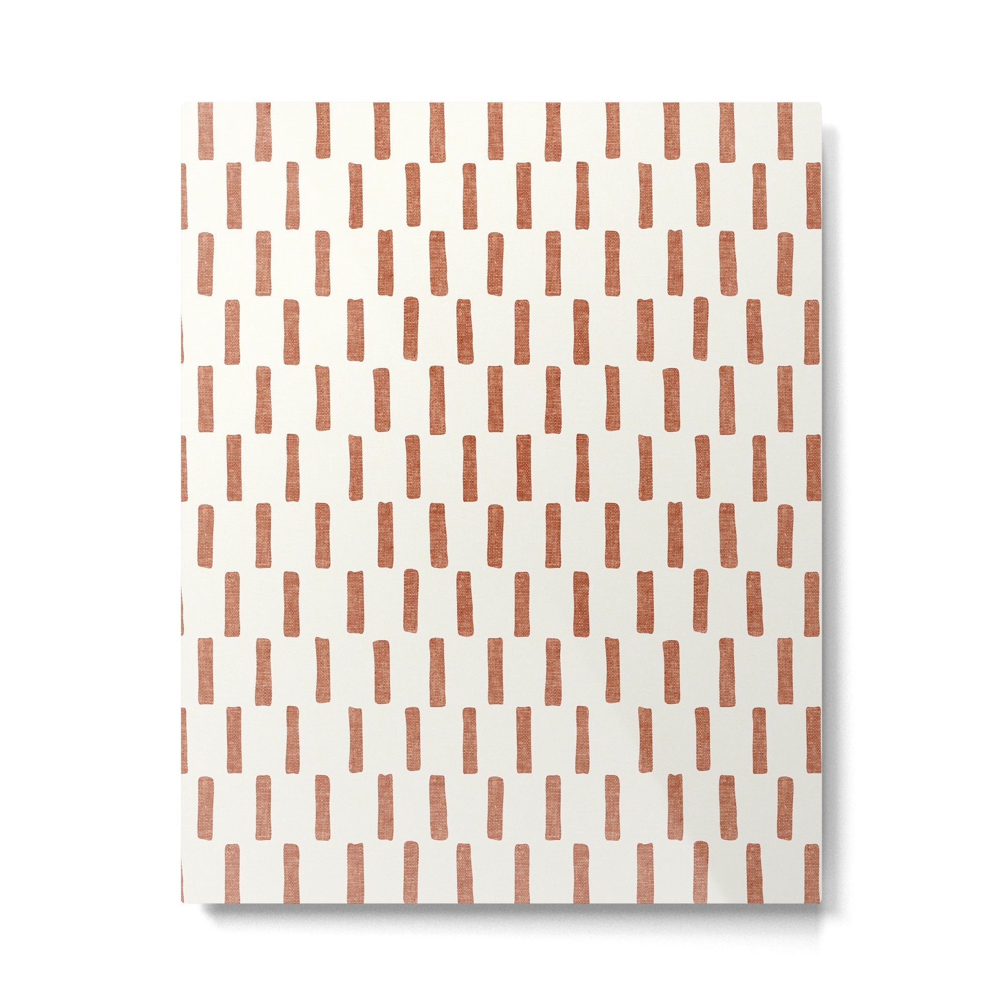 block print dash - terra cotta Metal Print | TeksDecor