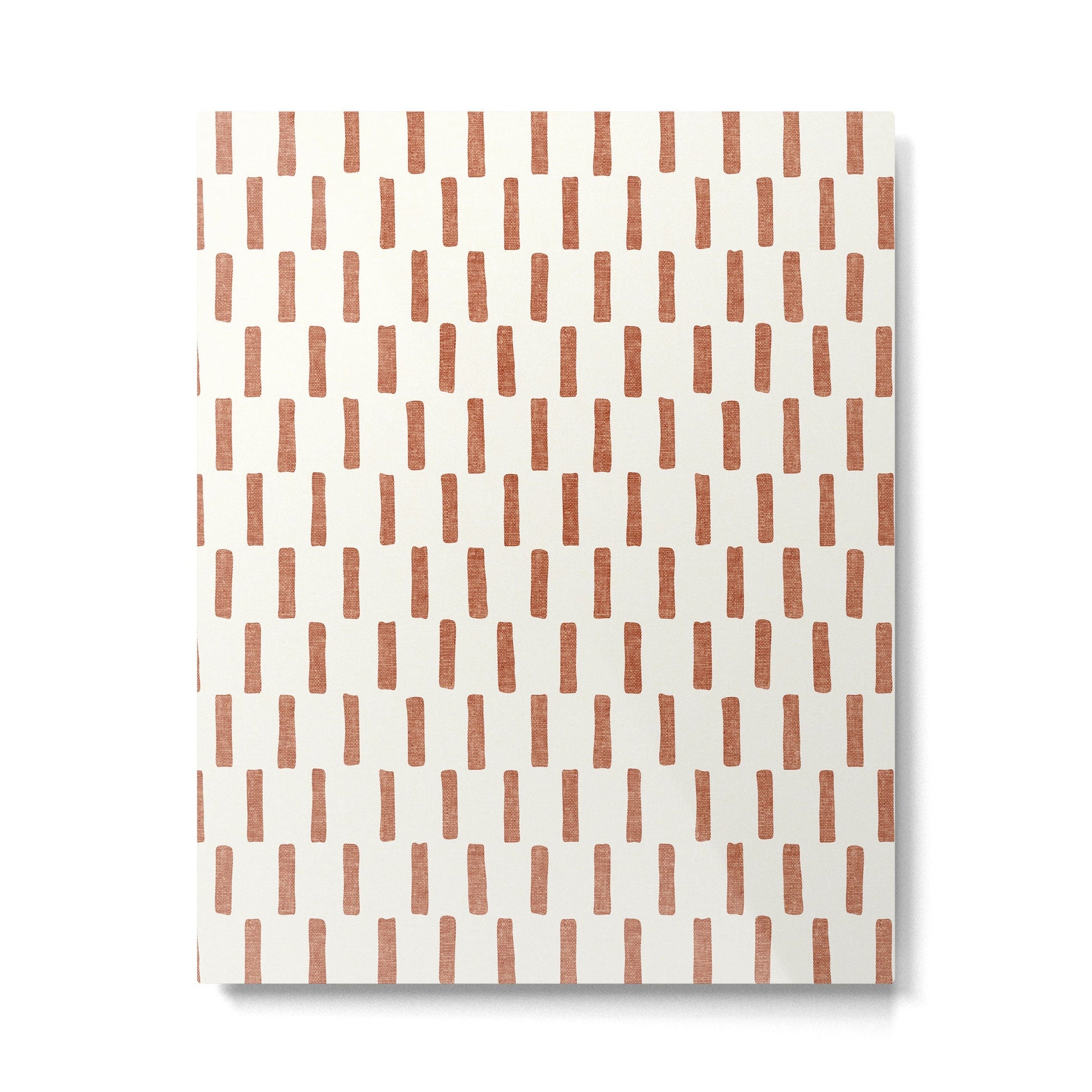 block print dash - terra cotta Metal Print | TeksDecor