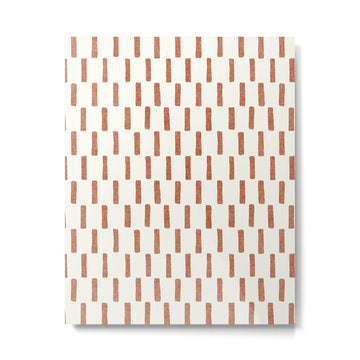 block print dash - terra cotta Metal Print | TeksDecor