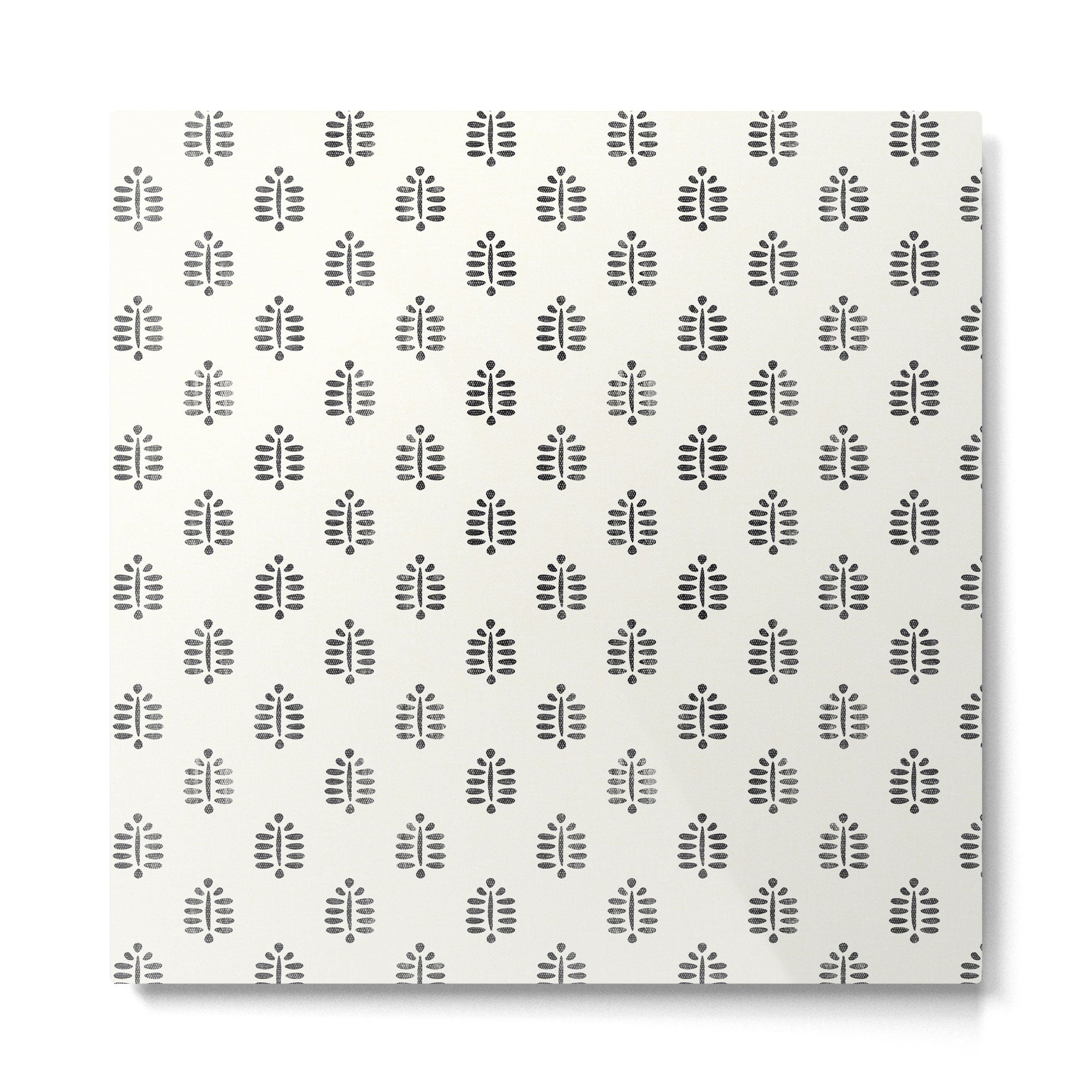block print palm  Metal Print | TeksDecor