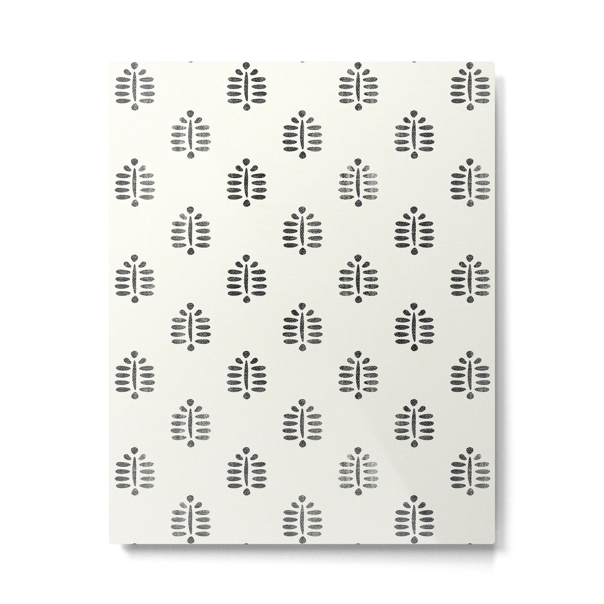 block print palm  Metal Print | TeksDecor