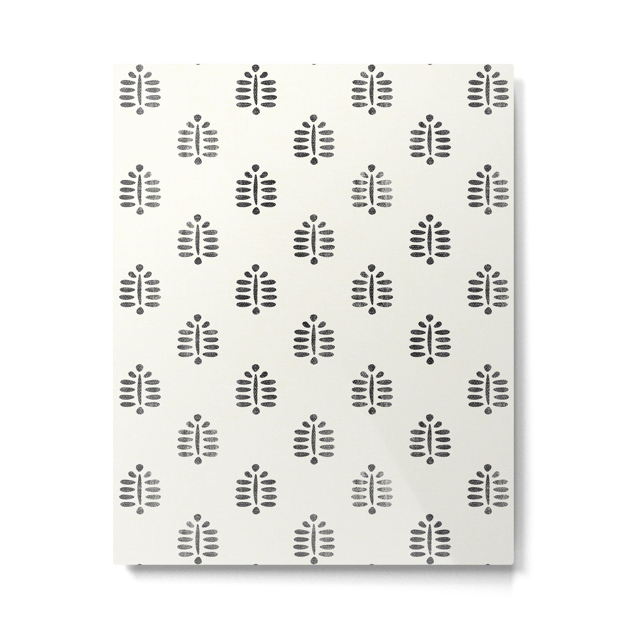 block print palm  Metal Print | TeksDecor