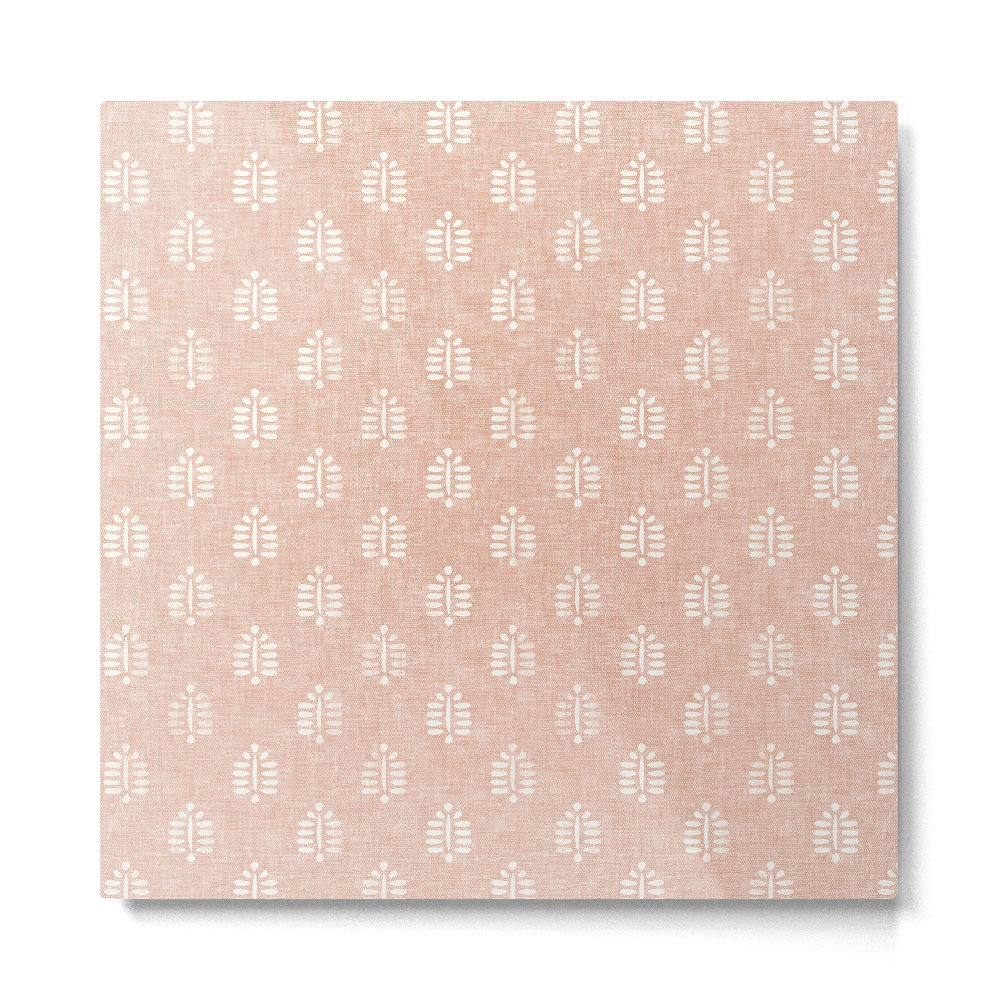 block print palms on blush Metal Print | TeksDecor