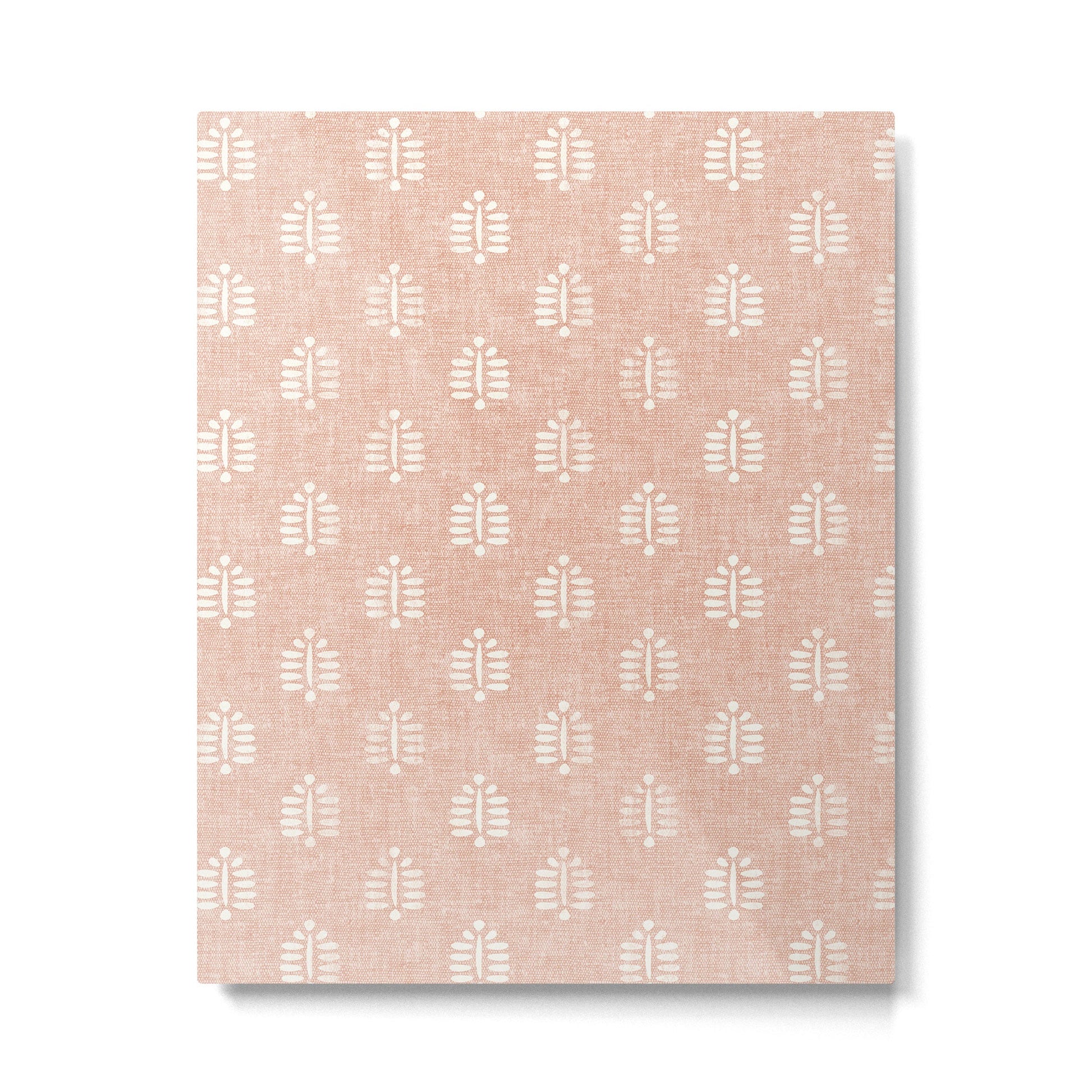 block print palms on blush Metal Print | TeksDecor