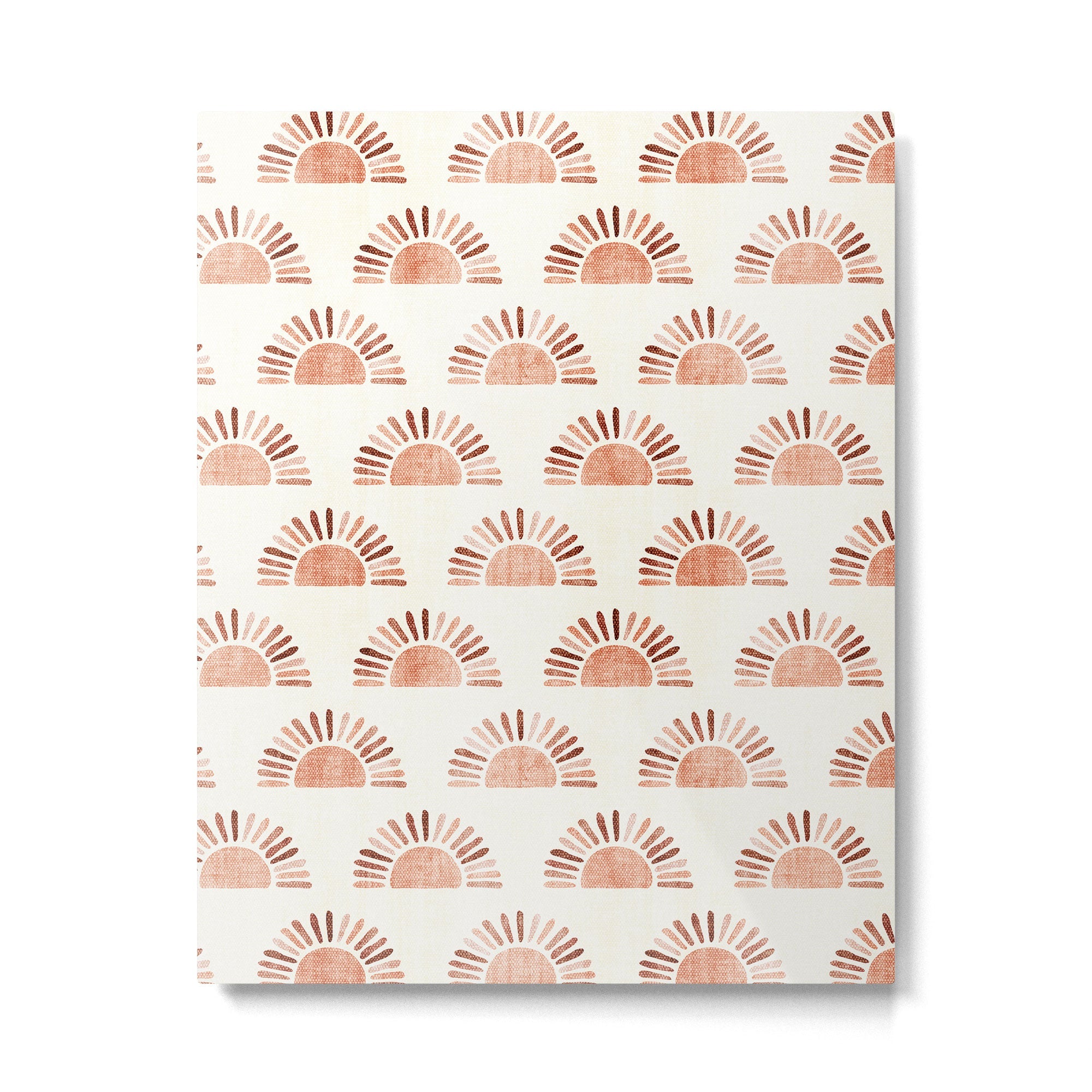 block print suns - multi colored terra cotta Metal Print | TeksDecor