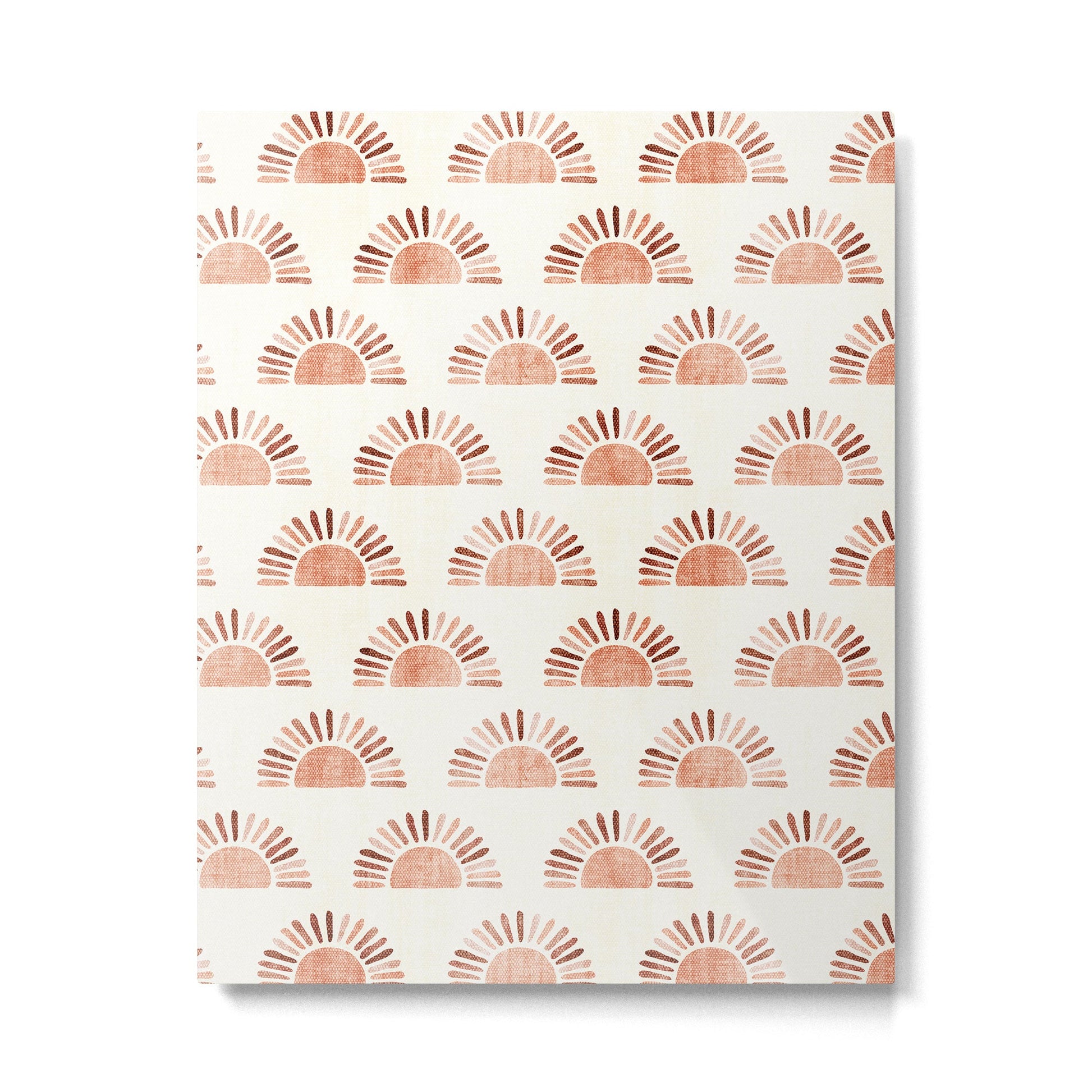 block print suns - multi colored terra cotta Metal Print | TeksDecor