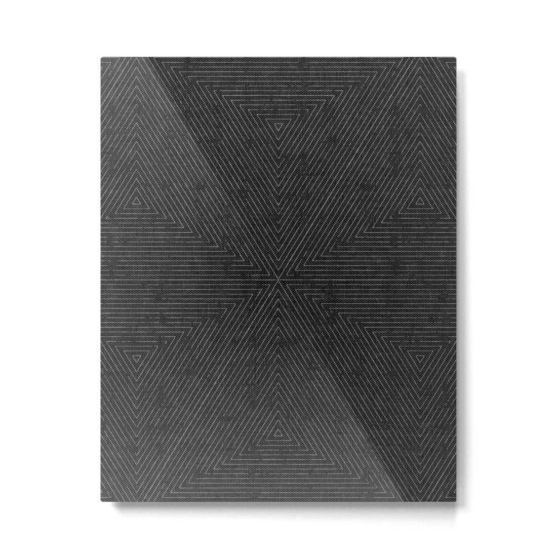 boho triangle stripes - charcoal Metal Print | TeksDecor