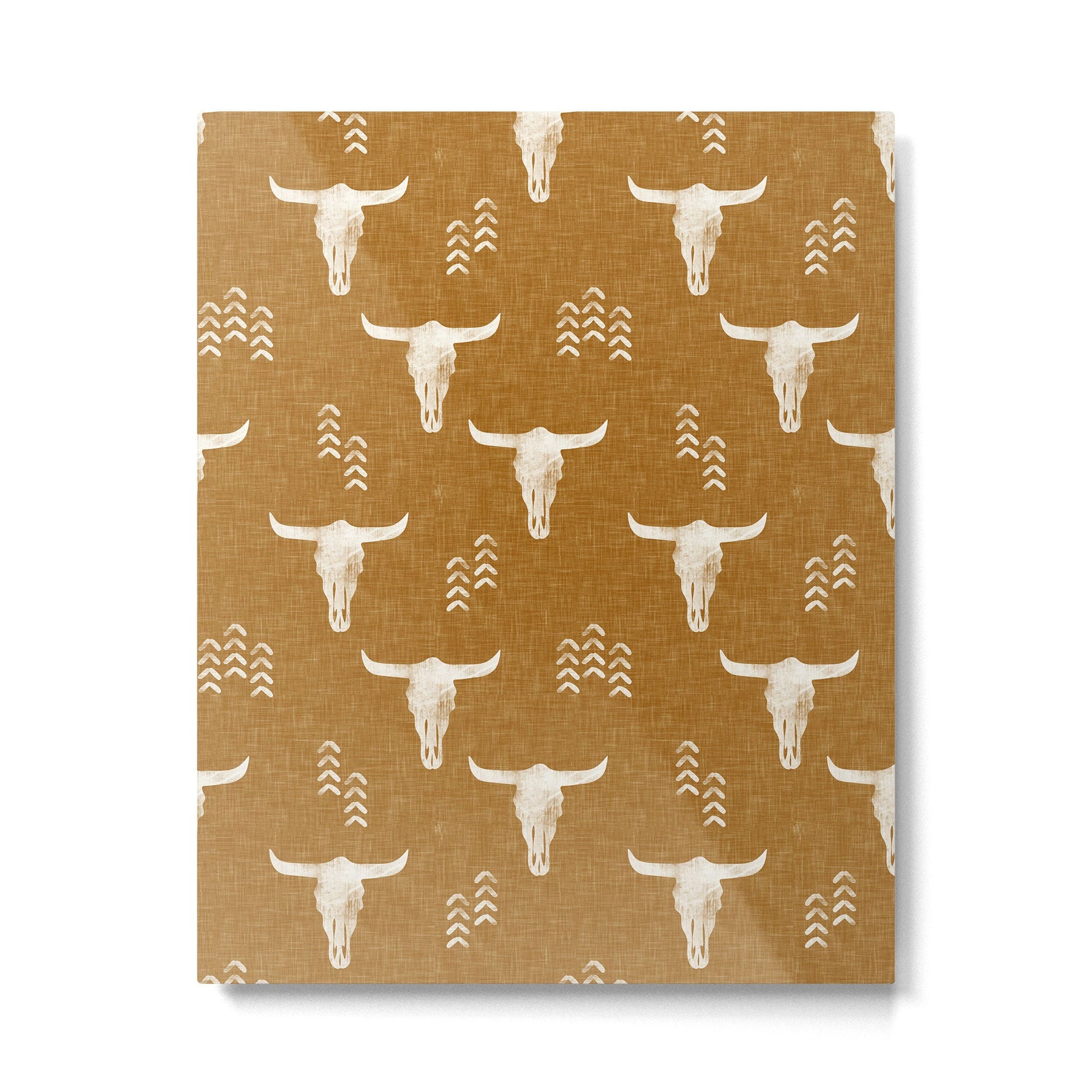 desert skulls - southwest cow skull - gold Metal Print | TeksDecor